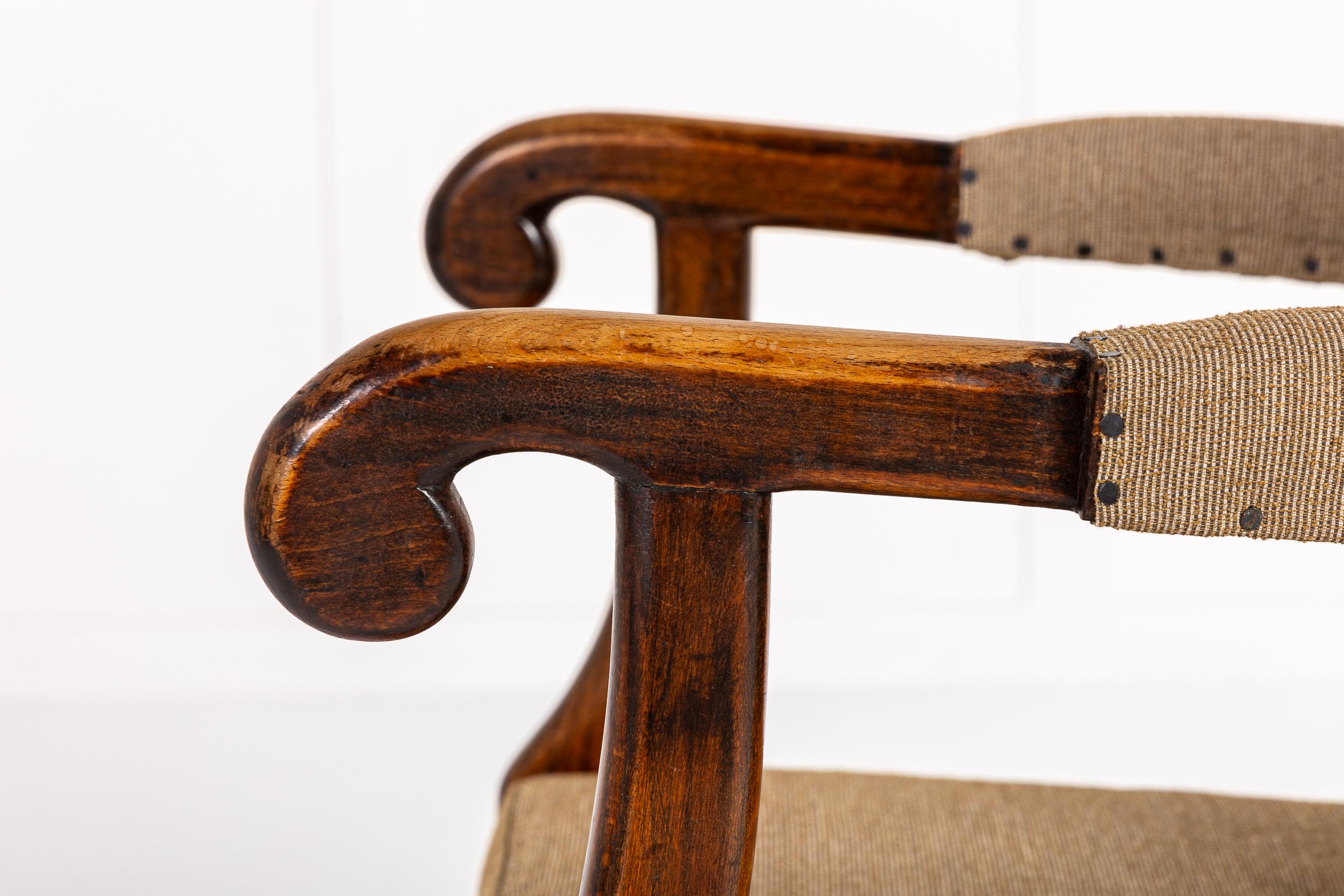 Bois de rose Paire de fauteuils Bobbin tournés de la période Régence anglaise du 19ème siècle en vente