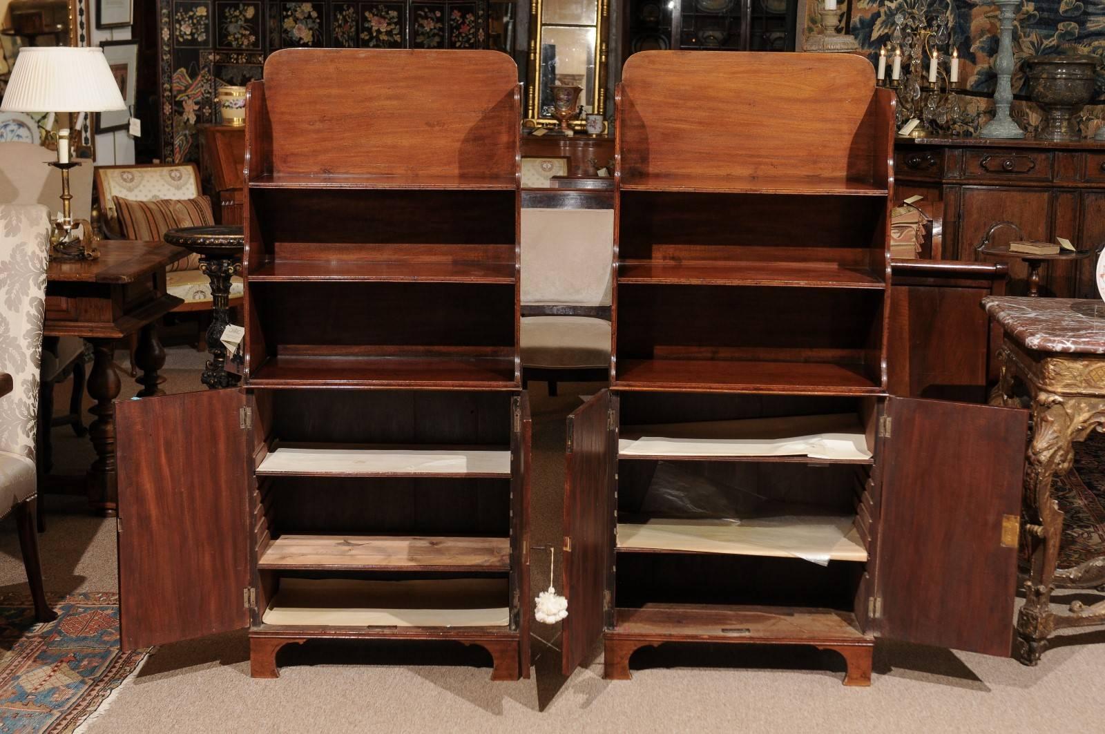 Pair of 19th Century English Regency Style Mahogany Bookcases For Sale 6