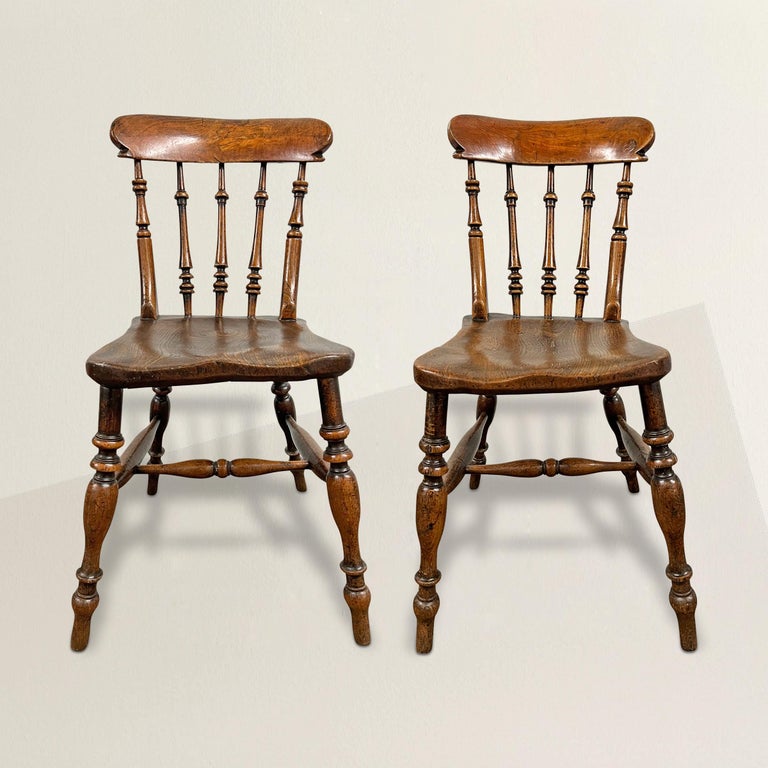 Pair of 19th Century English Side Chairs For Sale at 1stDibs