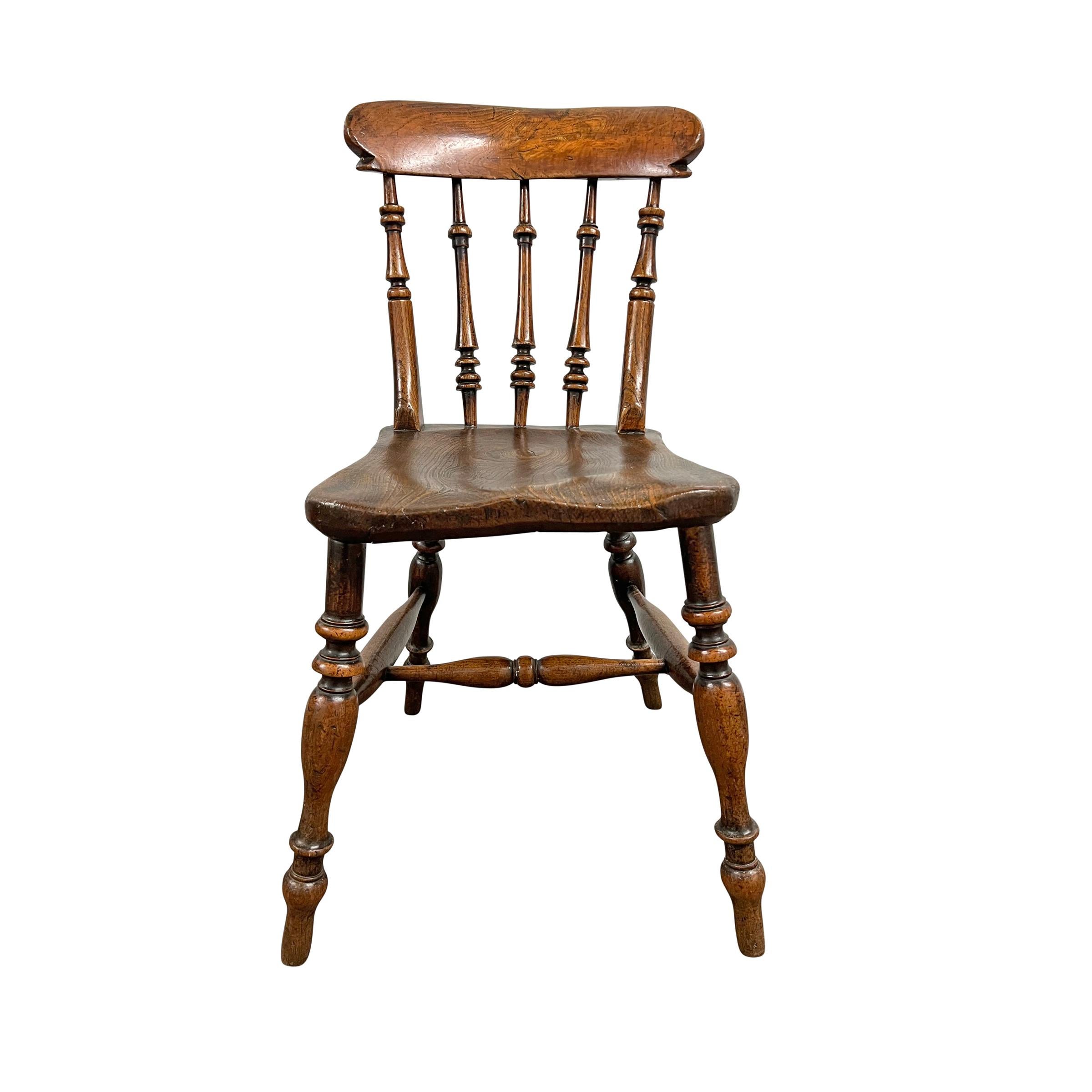 Country Pair of 19th Century English Side Chairs For Sale