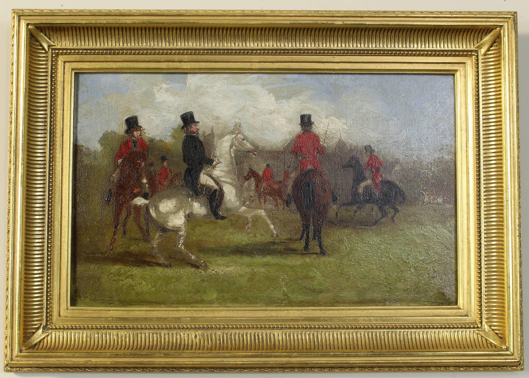 Mid-19th Century Pair of 19th Century English Sporting Paintings by Richard D. Widdas For Sale