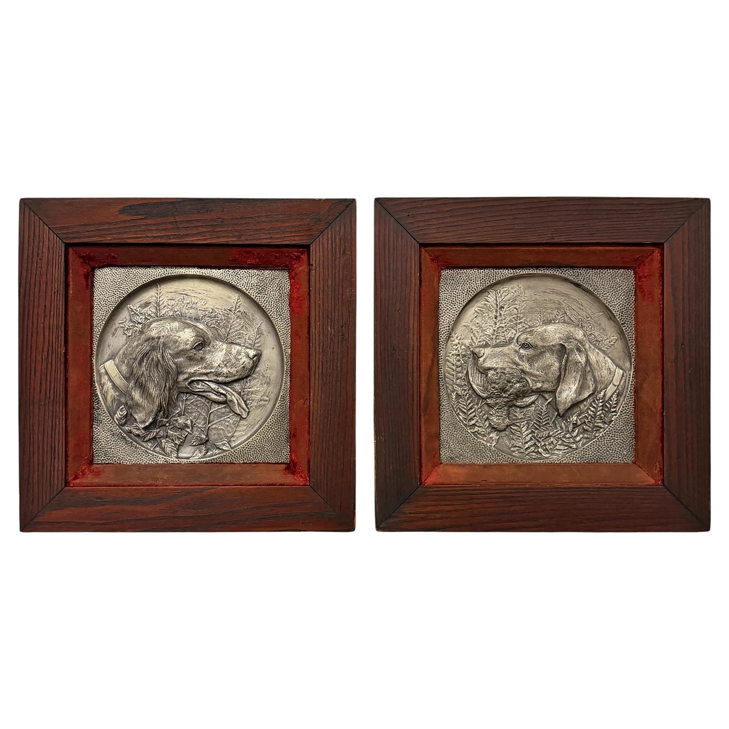 Coppia di targhe sportive inglesi del XIX secolo