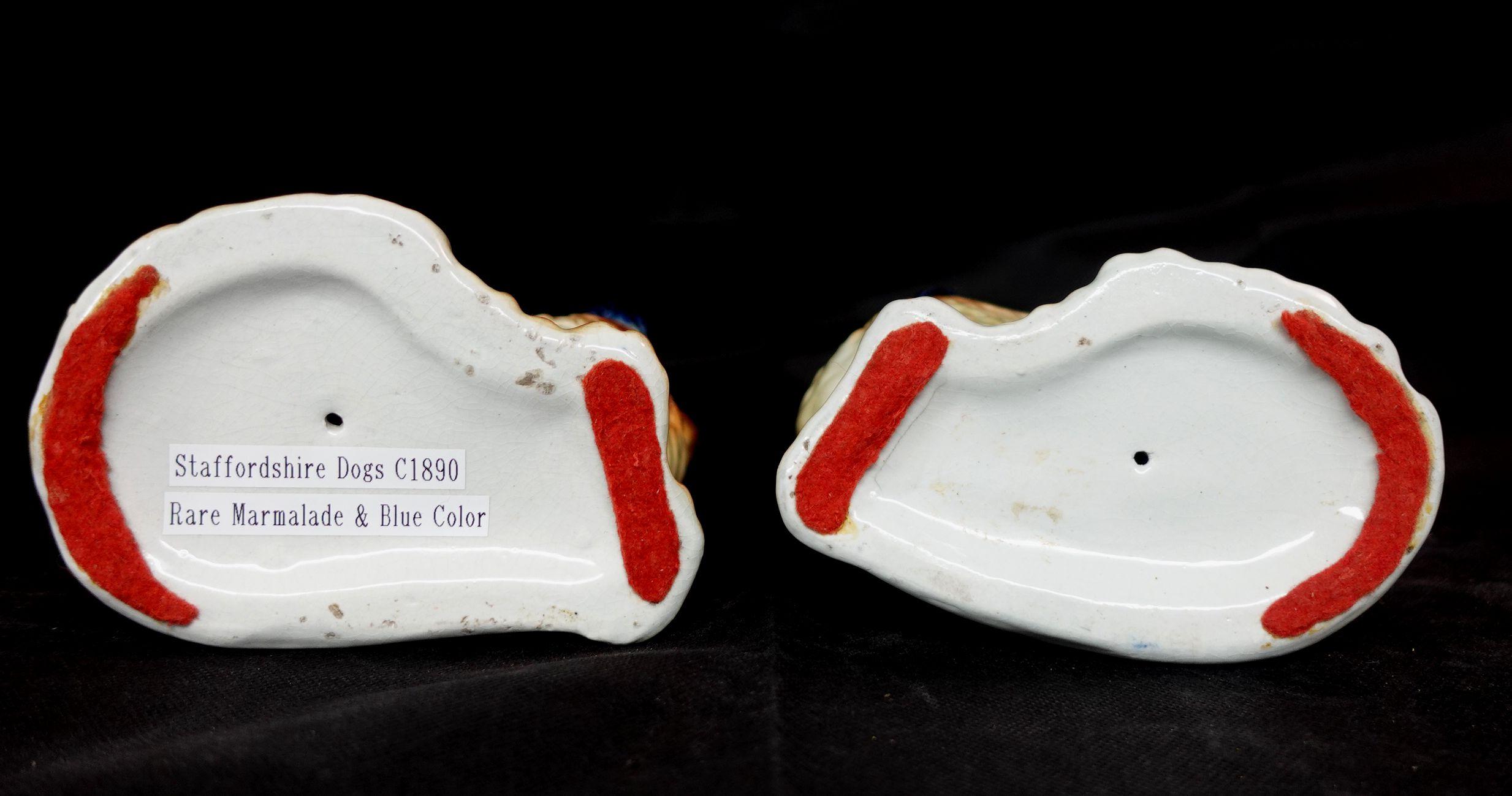 Pair of 19th Century English Staffordshire Dogs Figurines 5