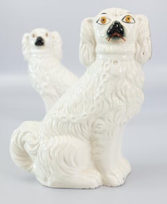Pair of 19th Century English Staffordshire Spaniel Dogs