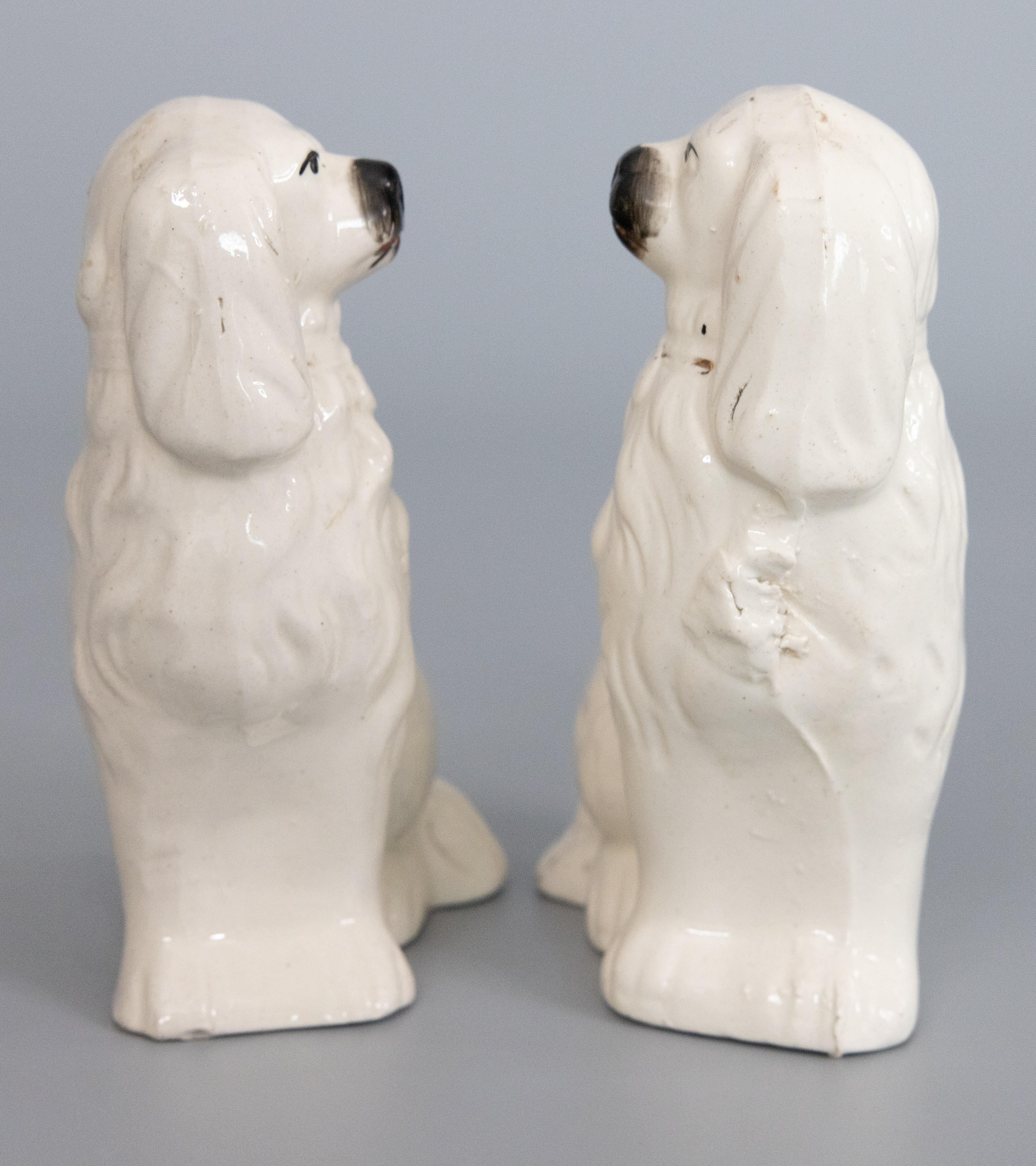 Pair of 19th Century English Staffordshire Spaniel Dogs 2