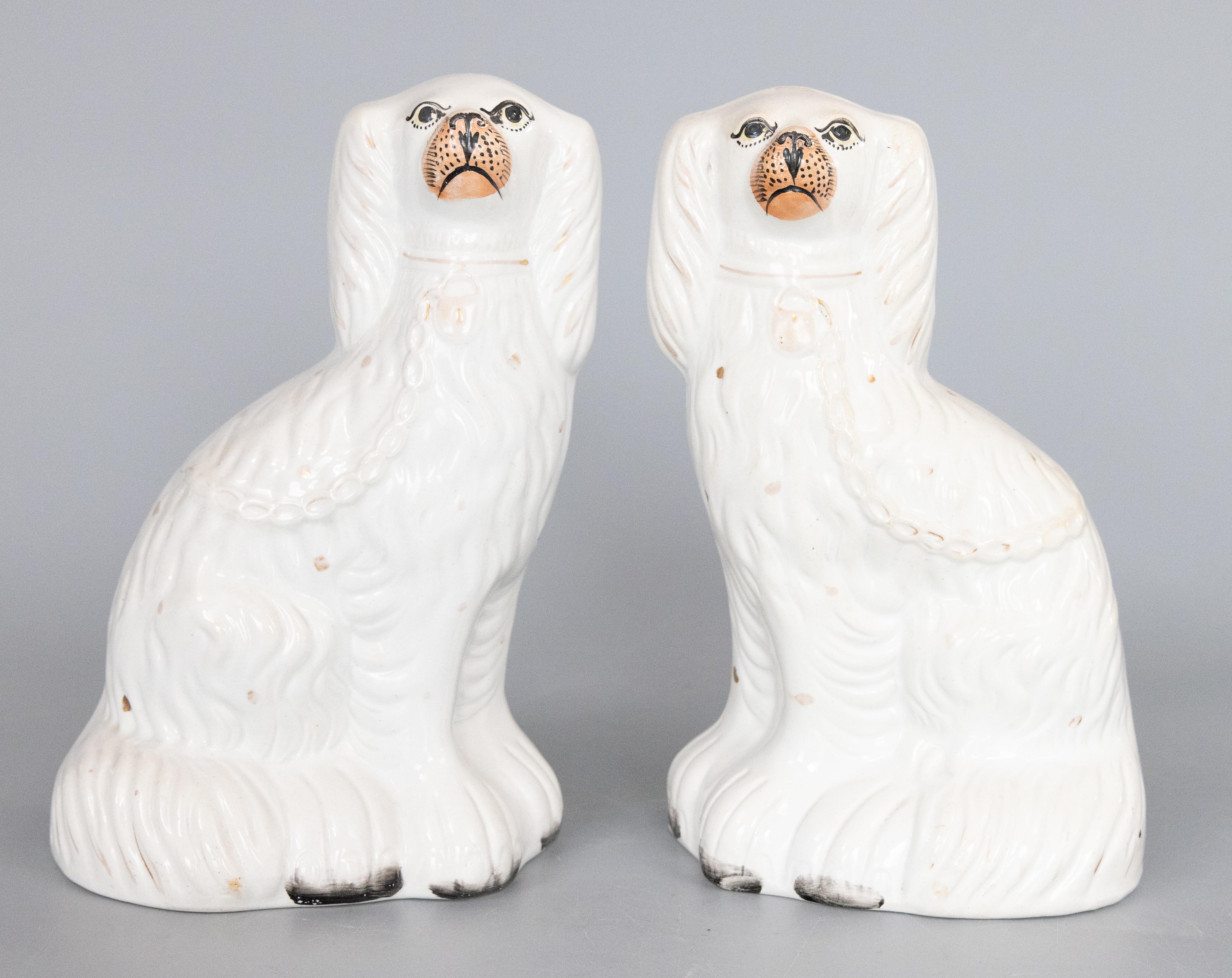 Pareja de perros Staffordshire Spaniel ingleses del siglo XIX en venta 3