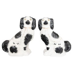 Pair of 19th Century English Staffordshire Spaniel Dogs