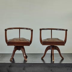Pair of 19th Century English Study Chairs