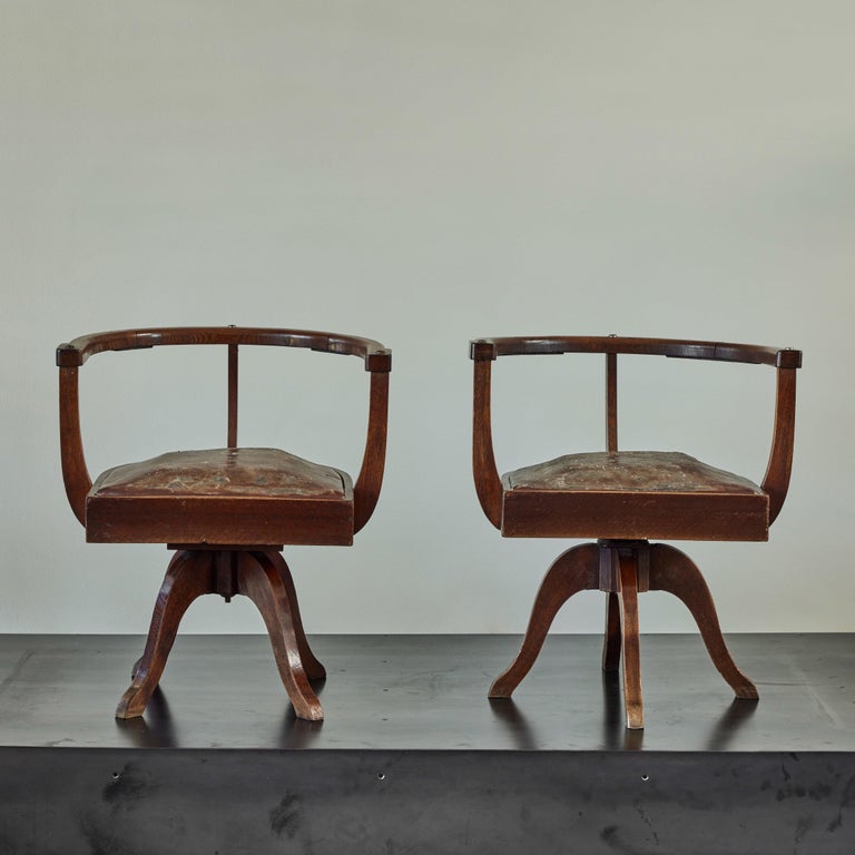 Pair of 19th Century English Study Chairs For Sale at 1stDibs