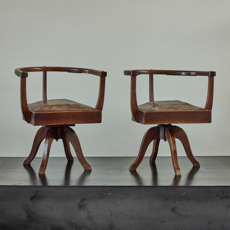 Pair of 19th Century English Study Chairs For Sale at 1stDibs
