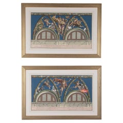 Pair of 19th Century Engravings after the Fresco by Raphael