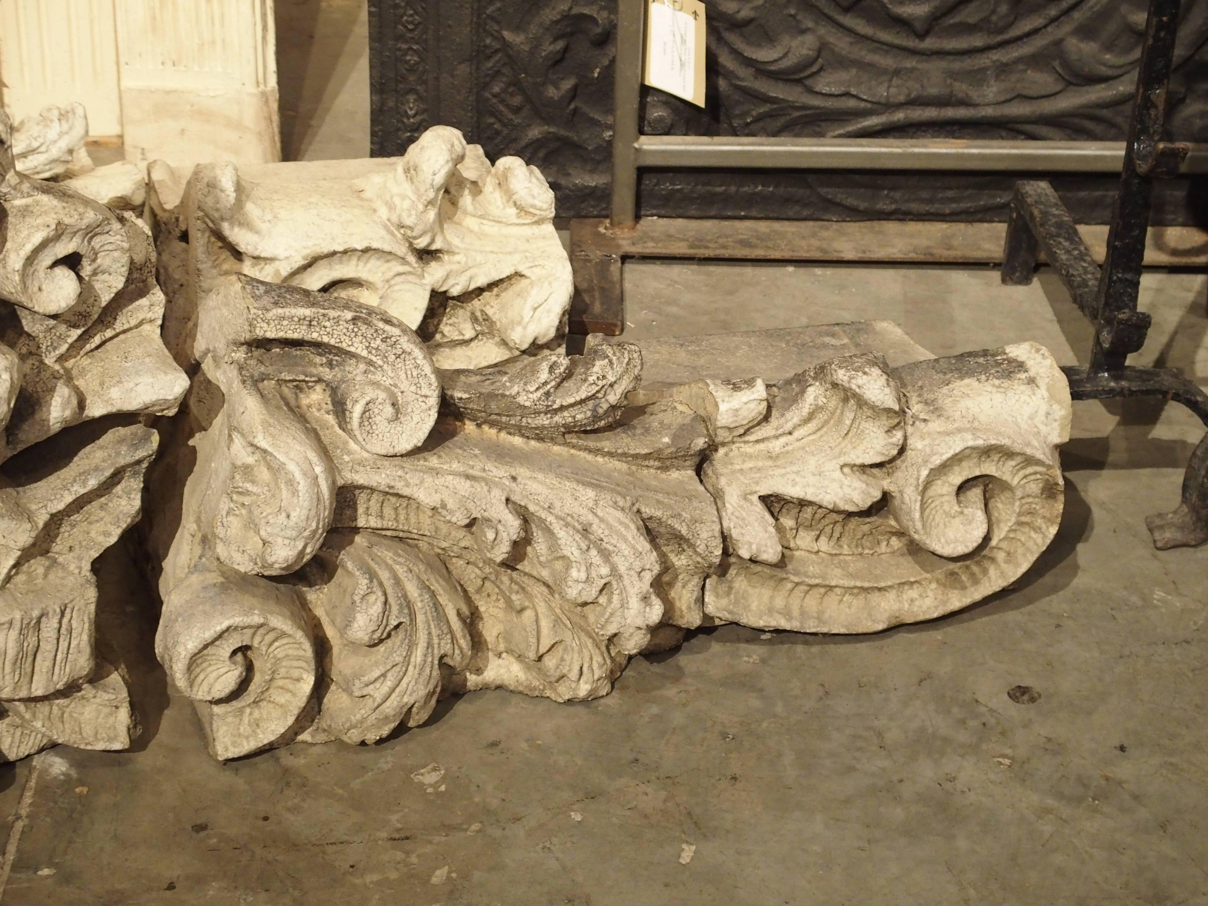 Pair of 19th Century European Stone and Terracotta Overdoors 12