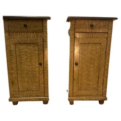 Pair of 19th Century painted Bedside Cabinets in faux maple wood effect
