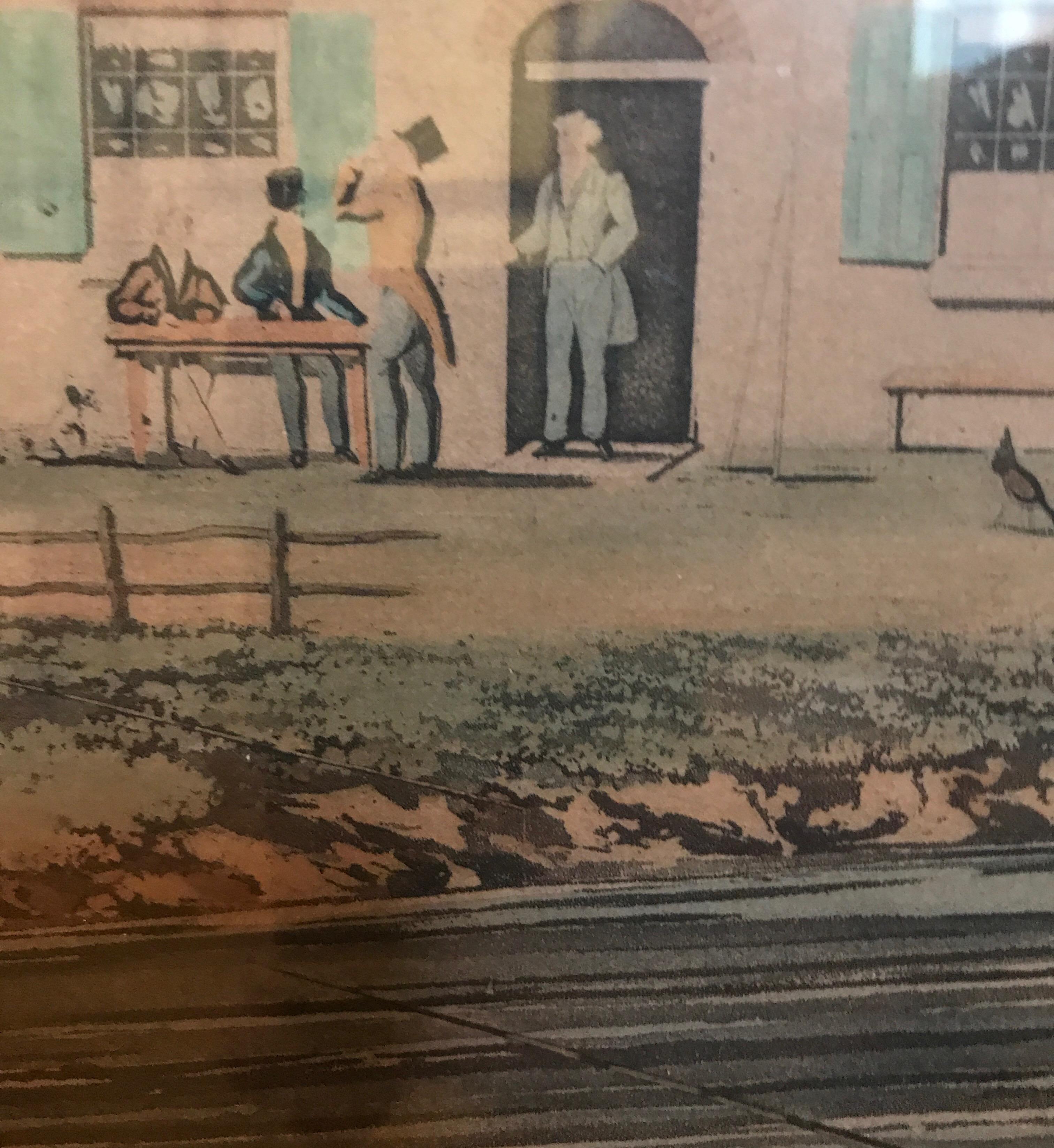 Pair of 19th Century Fishing Prints in Original Classic American Giltwood Frames 4
