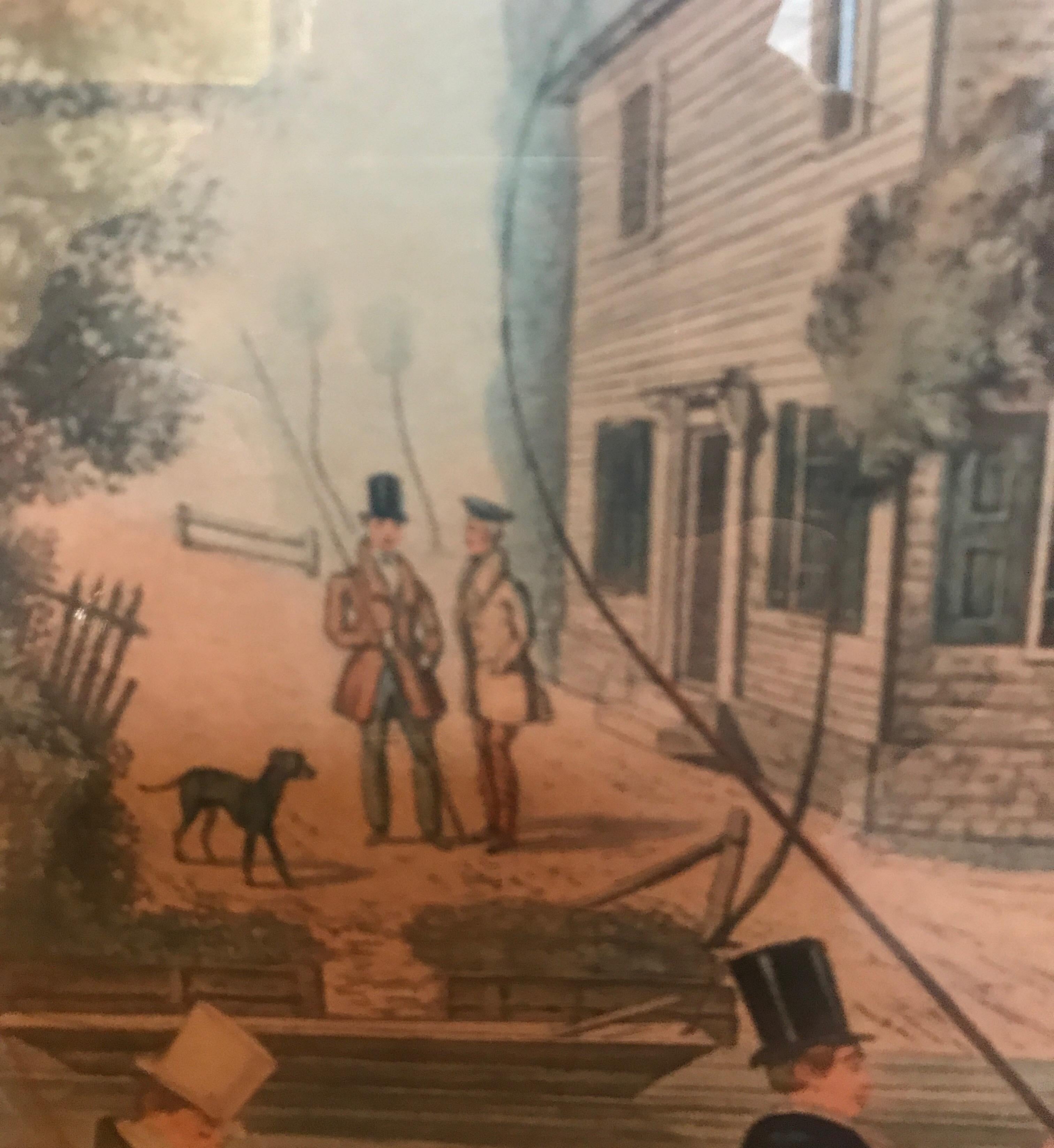 Pair of 19th Century Fishing Prints in Original Classic American Giltwood Frames 5