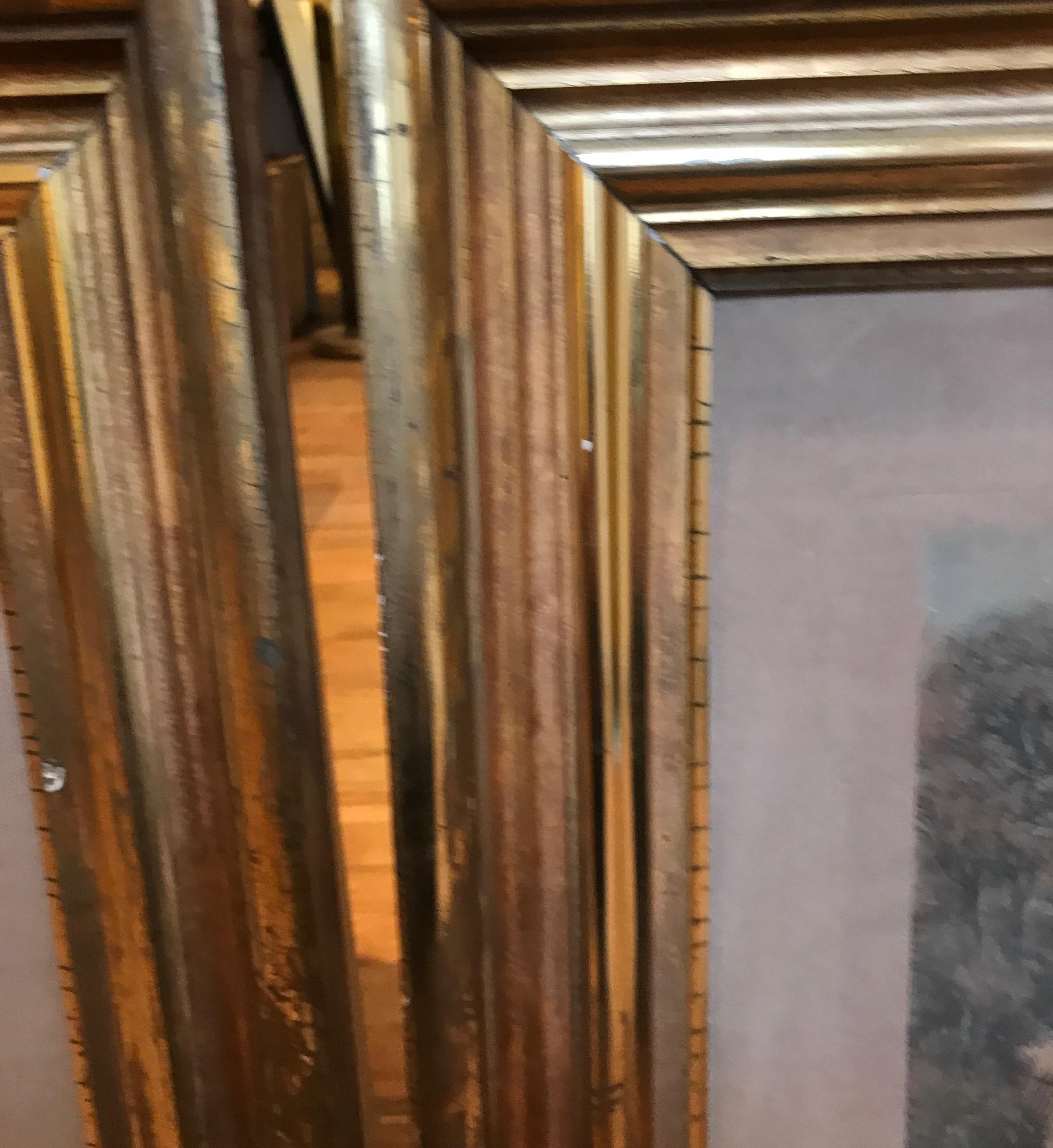 Pair of 19th Century Fishing Prints in Original Classic American Giltwood Frames 7