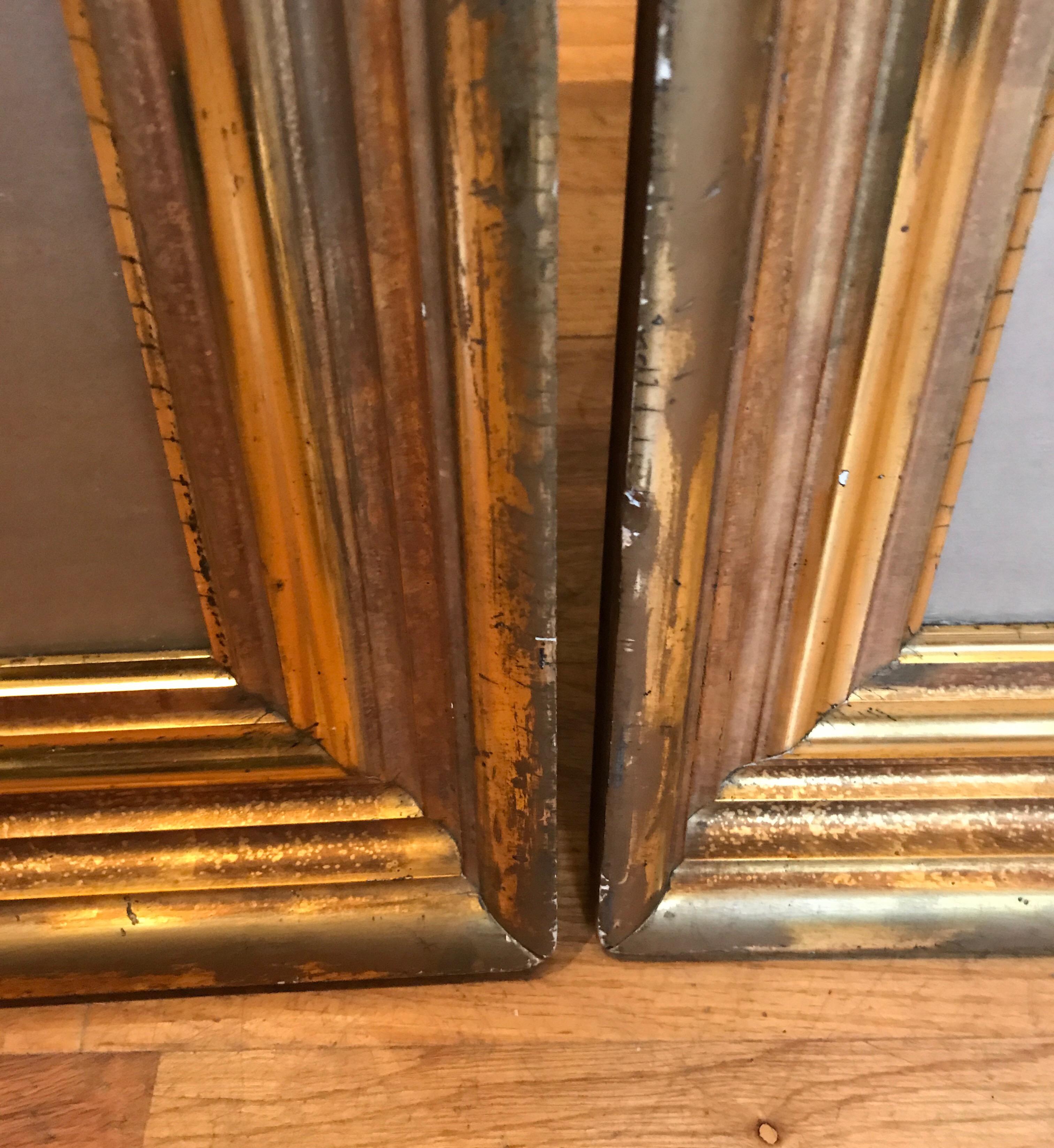 Pair of 19th Century Fishing Prints in Original Classic American Giltwood Frames 13