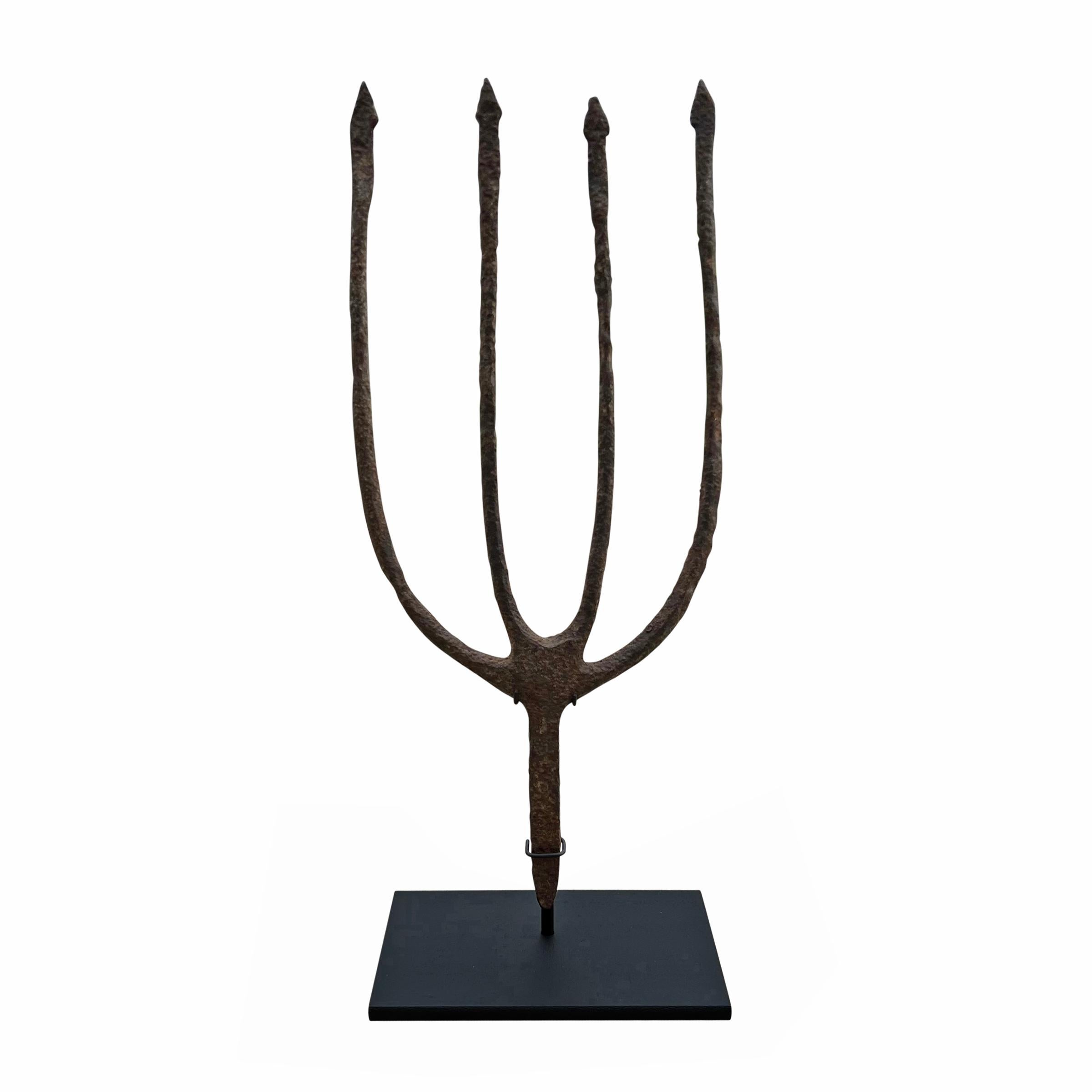 American Pair of 19th Century Fishing Spears on Custom Mounts