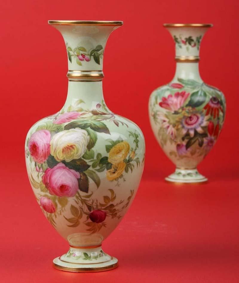 Pair of 19th Century Flower Vases Made by Copeland 5