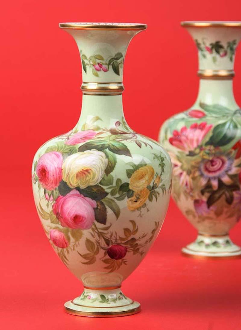 Pair of 19th Century Flower Vases Made by Copeland 6