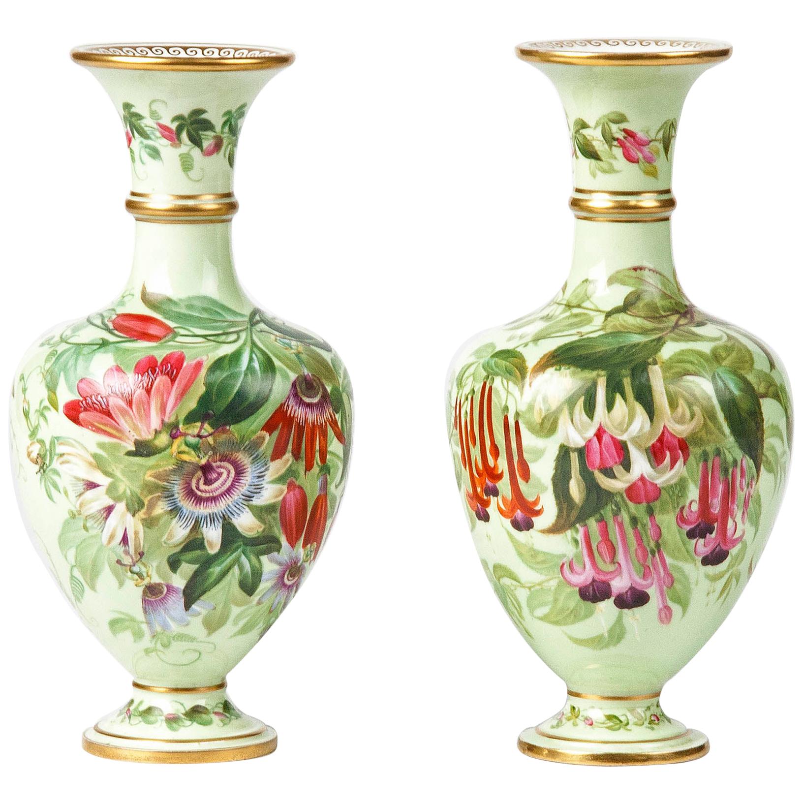 Pair of 19th Century Flower Vases Made by Copeland