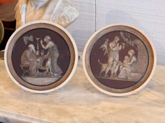 Pair of 19th Century Four Seasons Plaques
