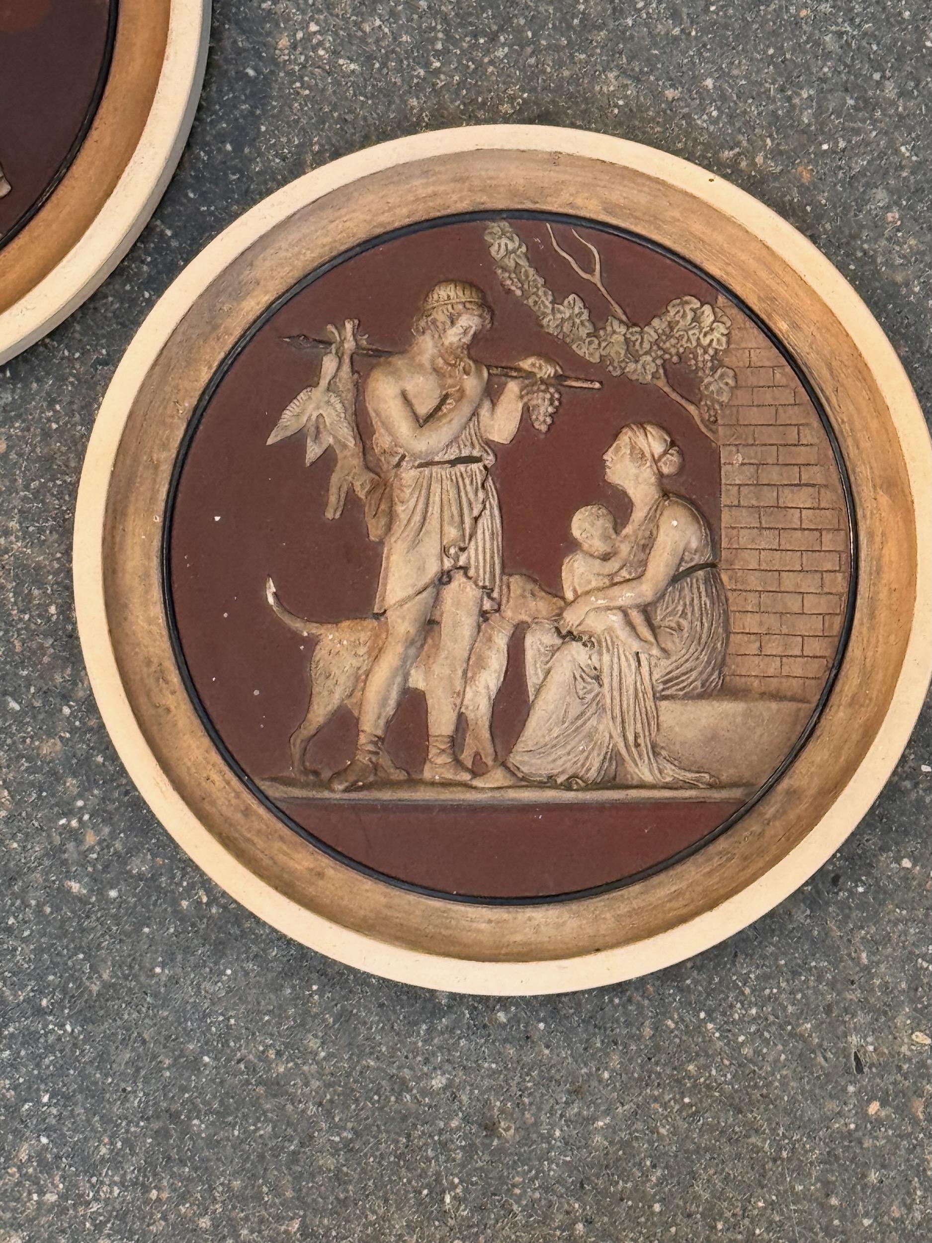 Pareja de placas Four Seasons del siglo XIX en Bueno estado para la venta en Charlottesville, VA