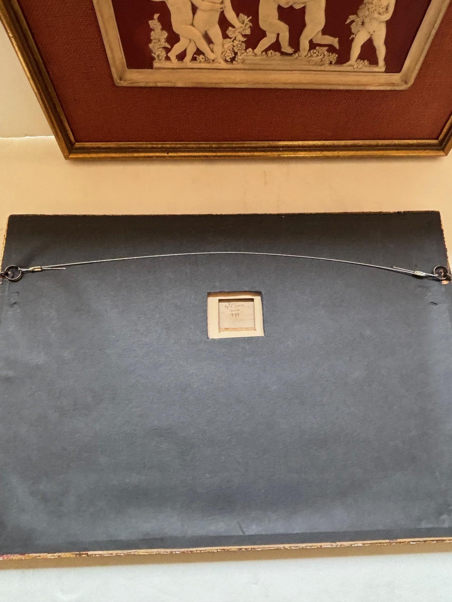 Pair of 19th Century Framed Neoclassical Plaque by Danish Artist Peter Ipsen im Angebot 5