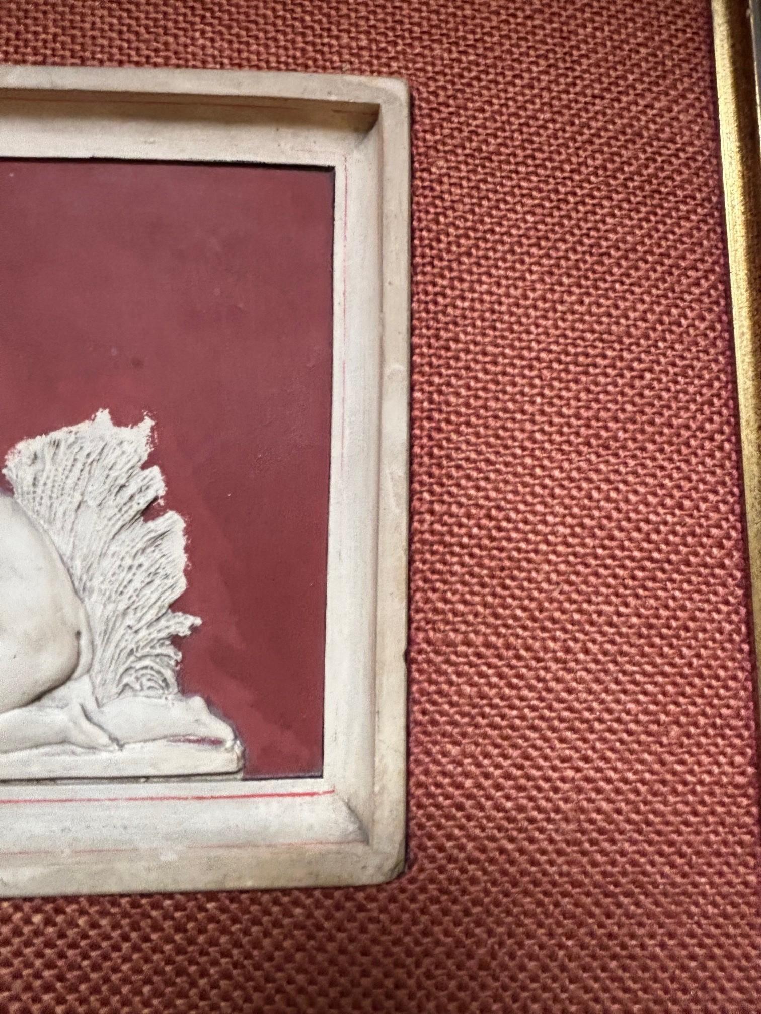 Pair of 19th Century Framed Neoclassical Plaque by Danish Artist Peter Ipsen im Angebot 7