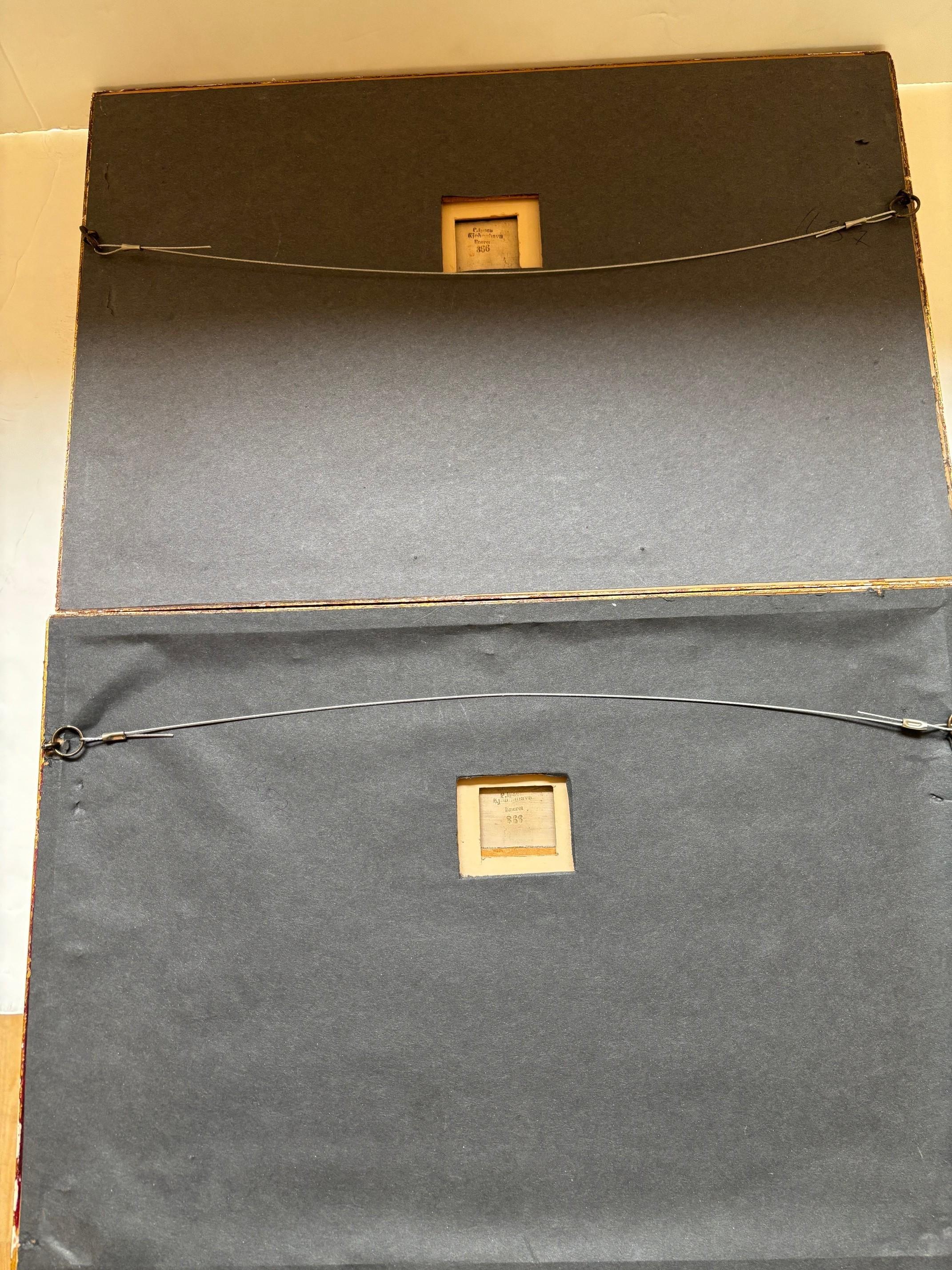 Pair of 19th Century Framed Neoclassical Plaque by Danish Artist Peter Ipsen im Angebot 10