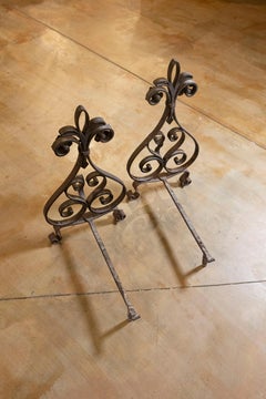 Pair Of 19th Century French Andirons Circa 1860