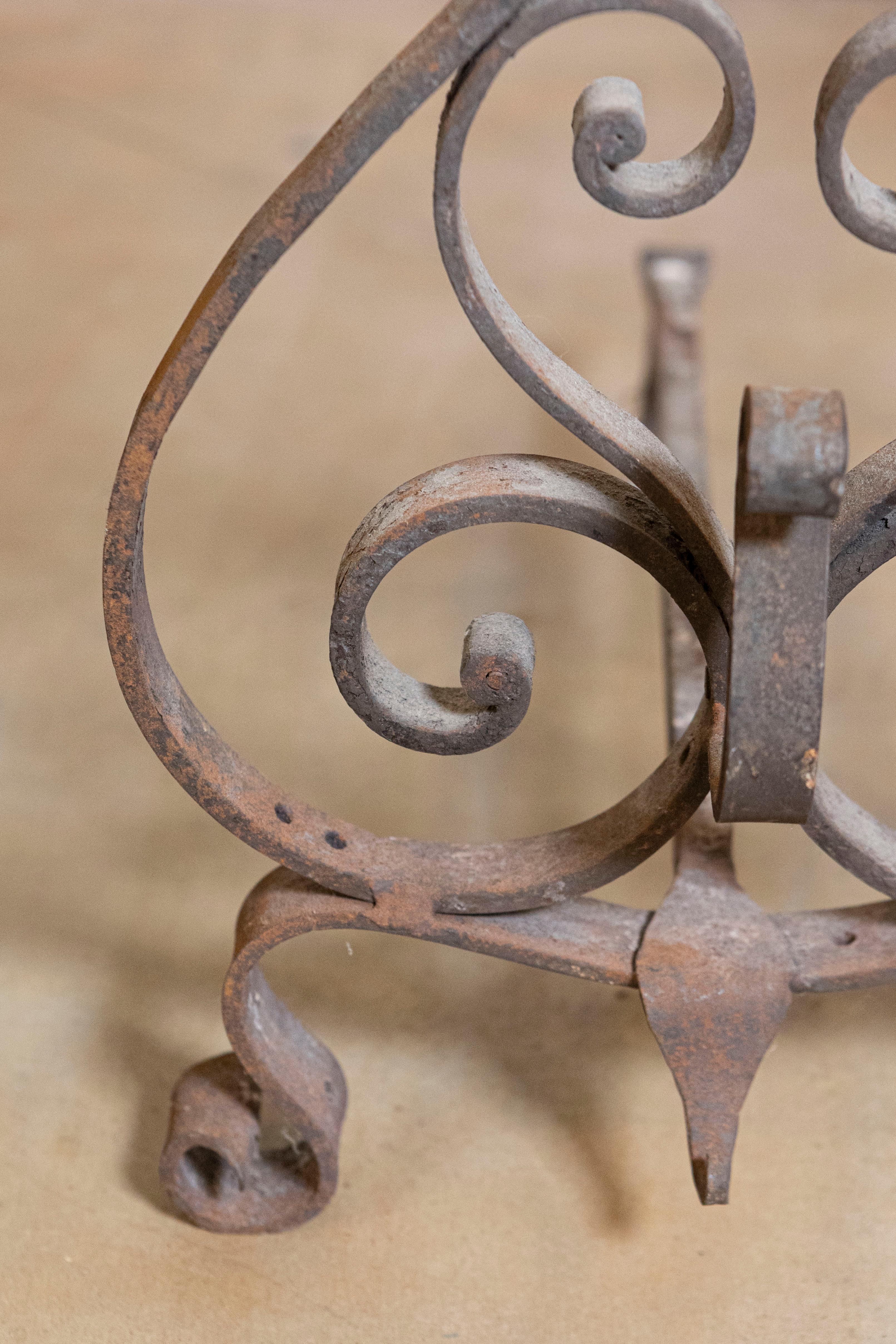 Pair Of 19th Century French Andirons Circa 1860 For Sale 1