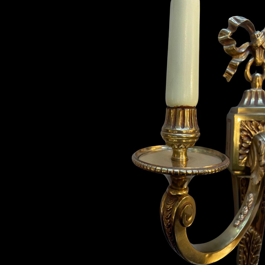 Pair of 19th Century French Antique Regency Wall Lights For Sale 2