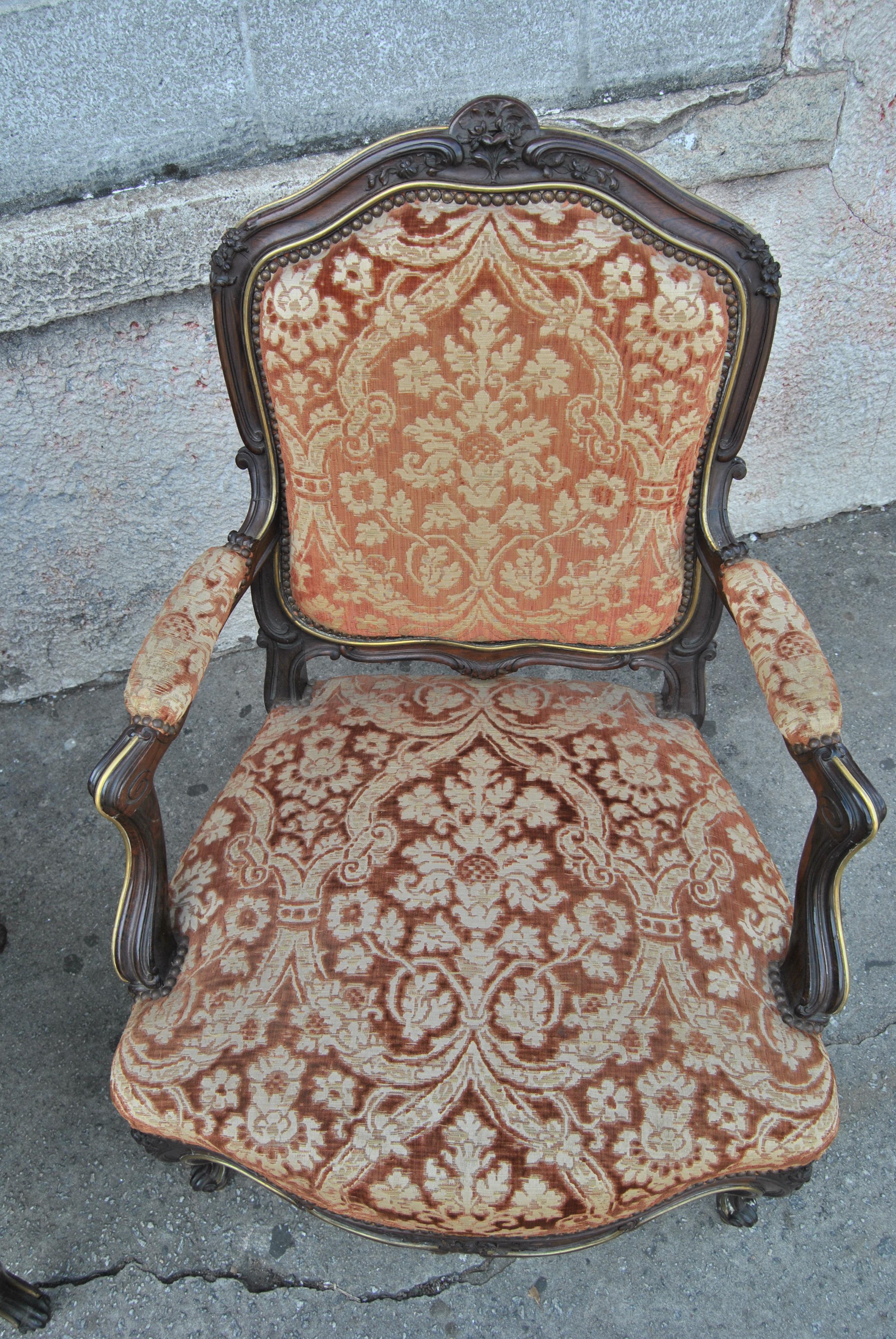 Paar französische Sessel aus dem 19. Jahrhundert (Neurokoko)