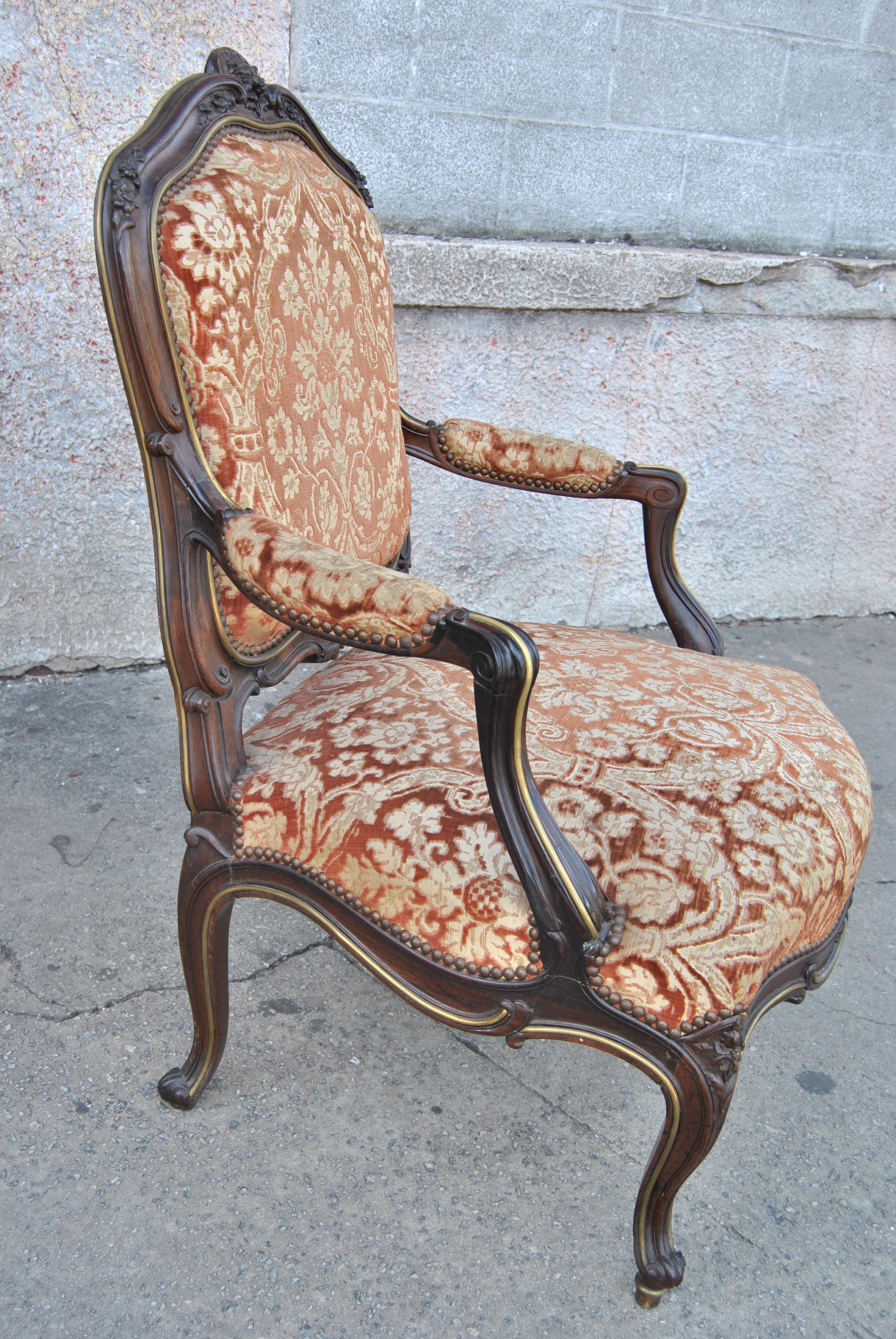 Paar französische Sessel aus dem 19. Jahrhundert im Zustand „Gut“ in Savannah, GA