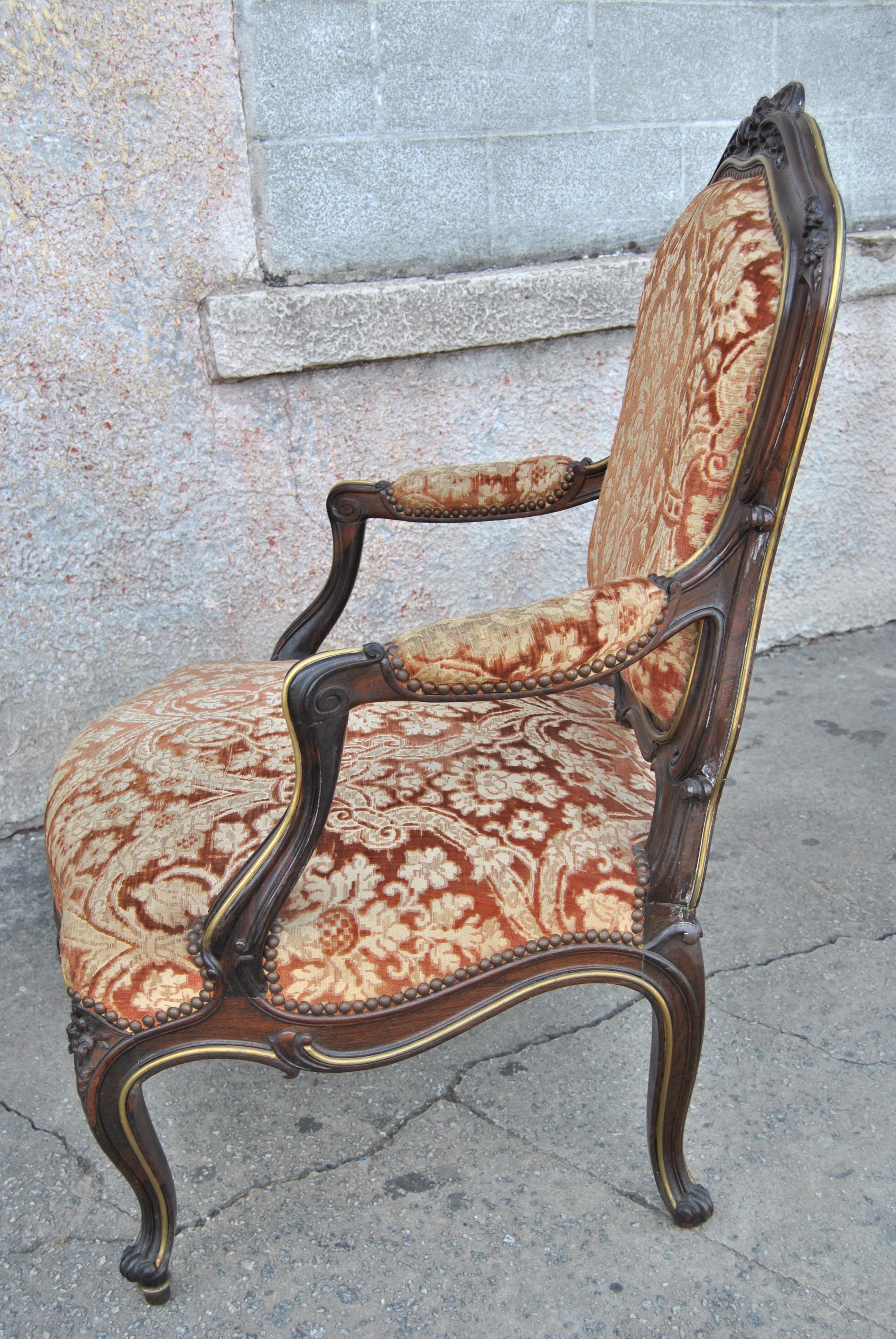 Paar französische Sessel aus dem 19. Jahrhundert (Spätes 19. Jahrhundert)