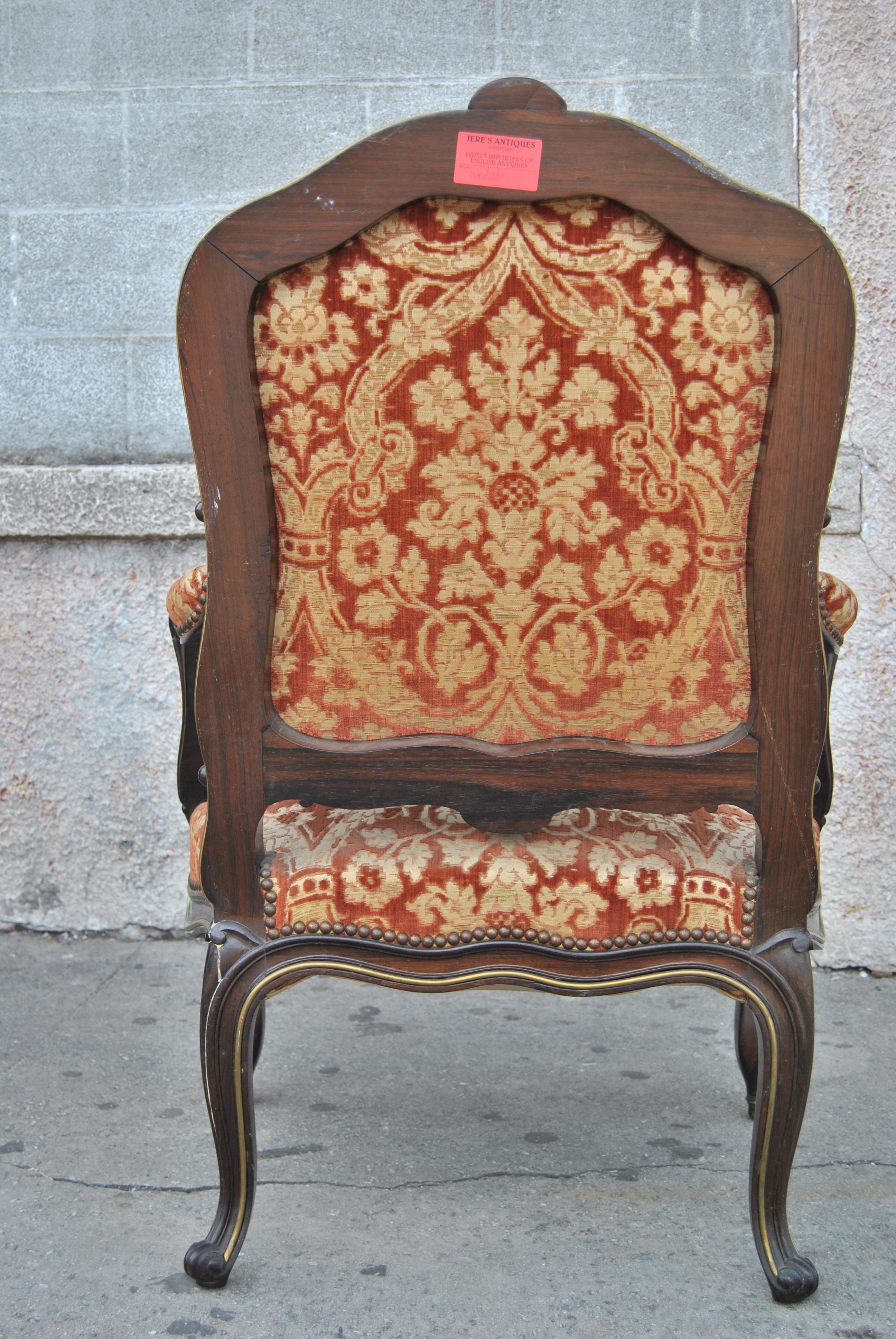 Paar französische Sessel aus dem 19. Jahrhundert (Rosenholz)