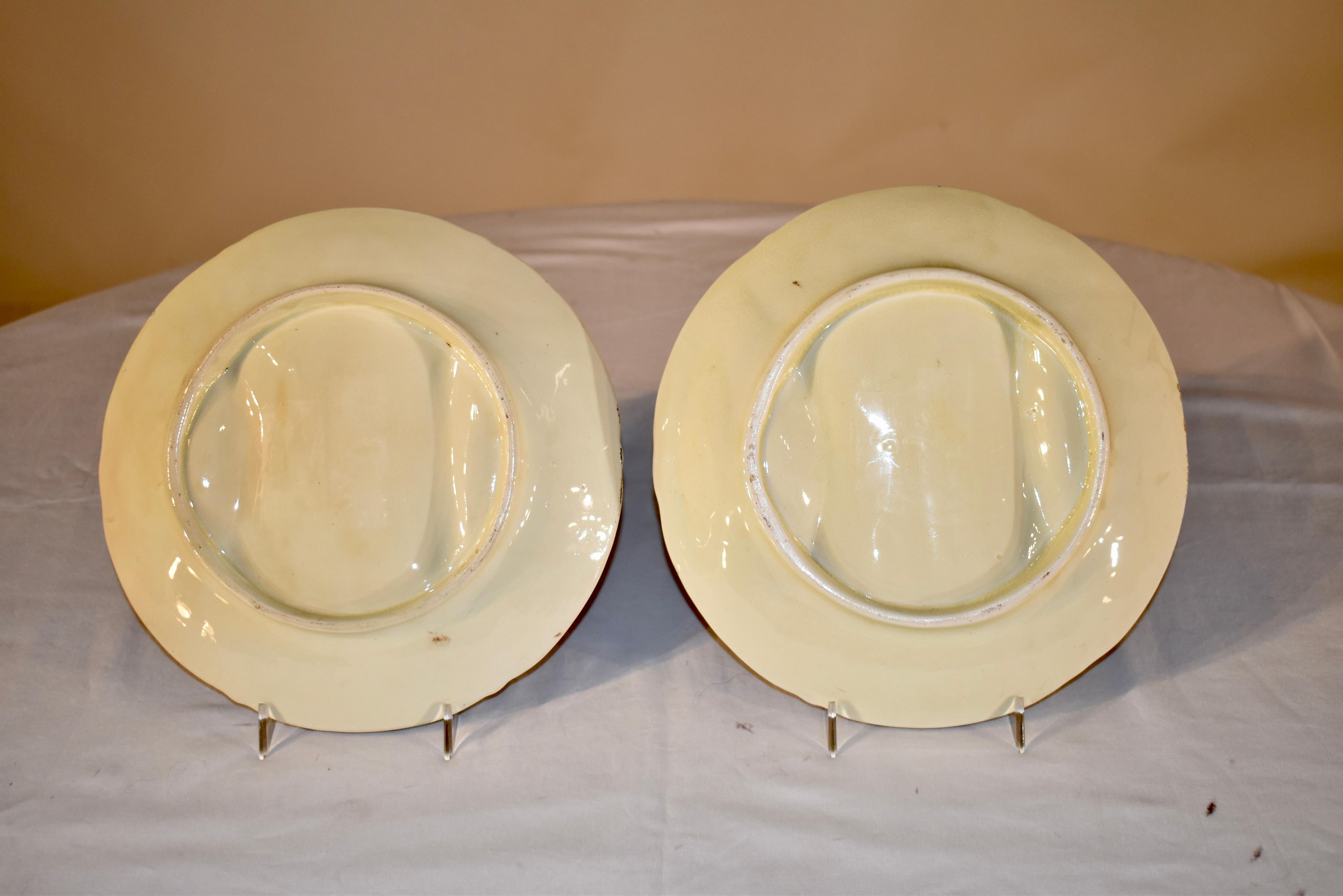 Pair of 19th Century French Asparagus Plates For Sale 5