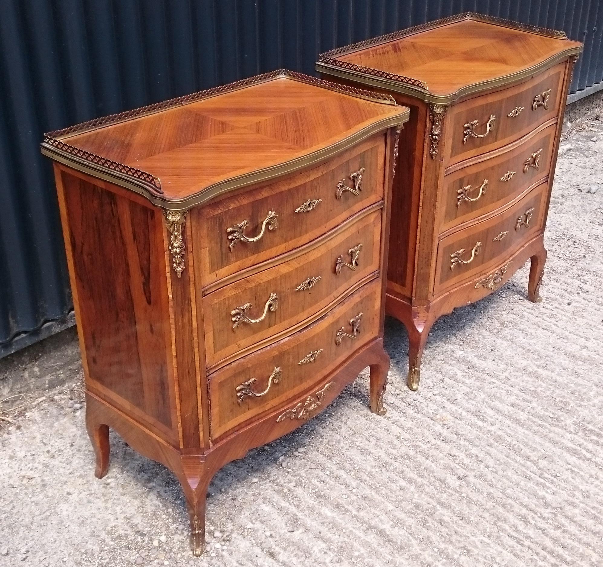 Empire Pair of 19th Century French Bed Side Cabinets