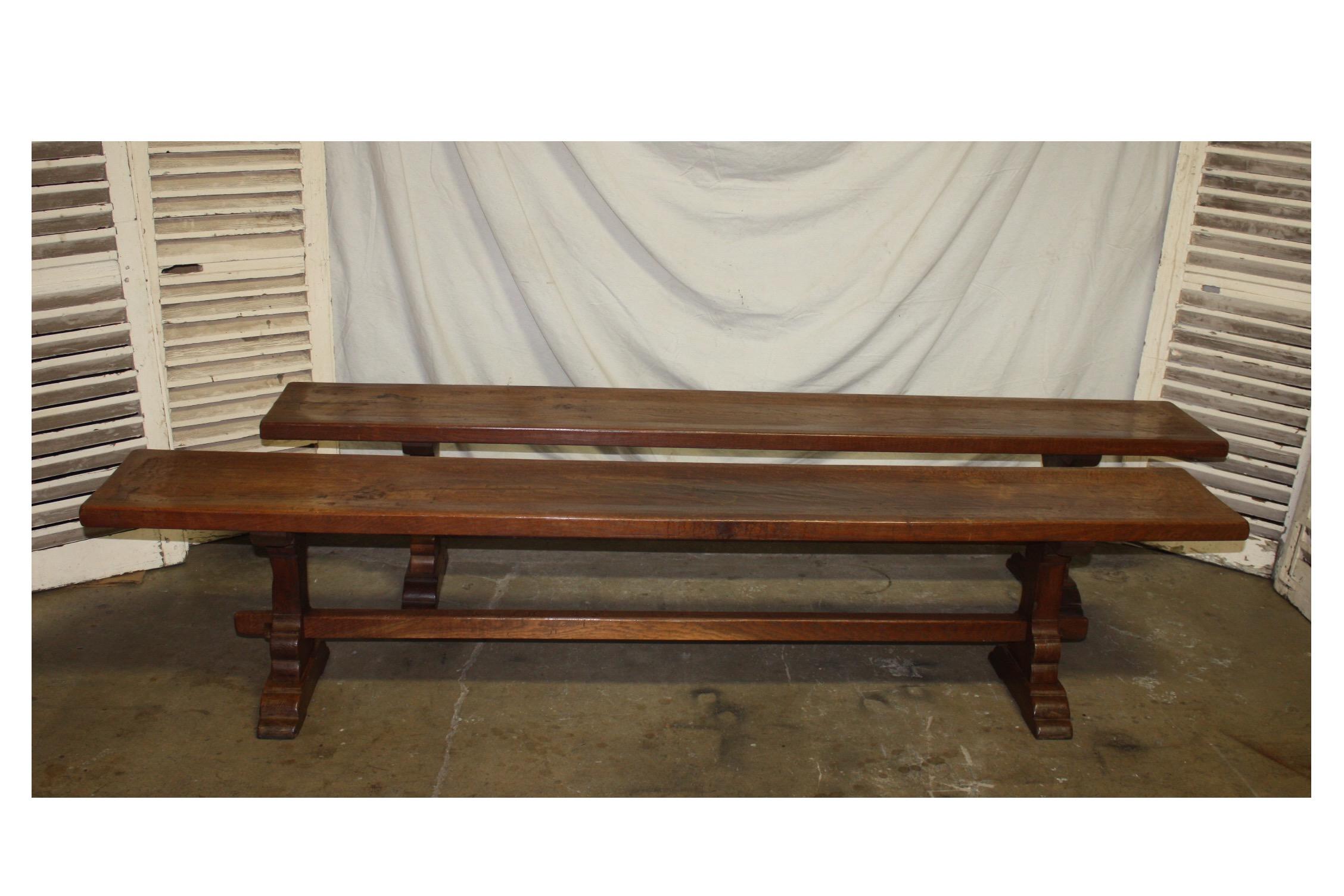Pair of 19th century French benches.