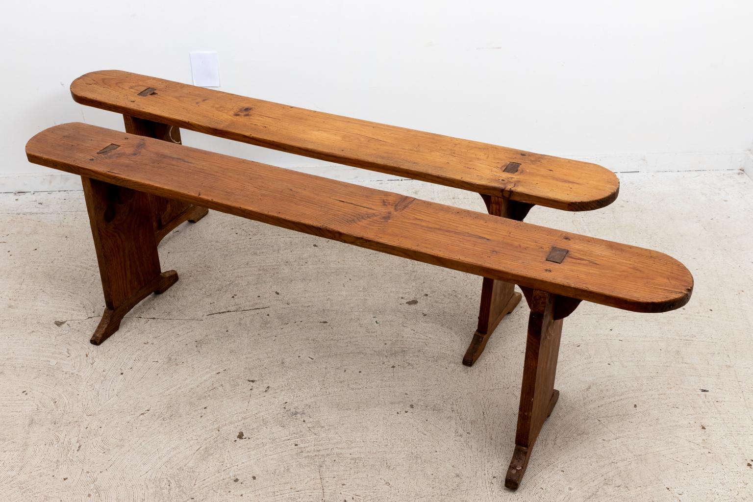 Pair of 19th Century French Benches In Good Condition In Stamford, CT