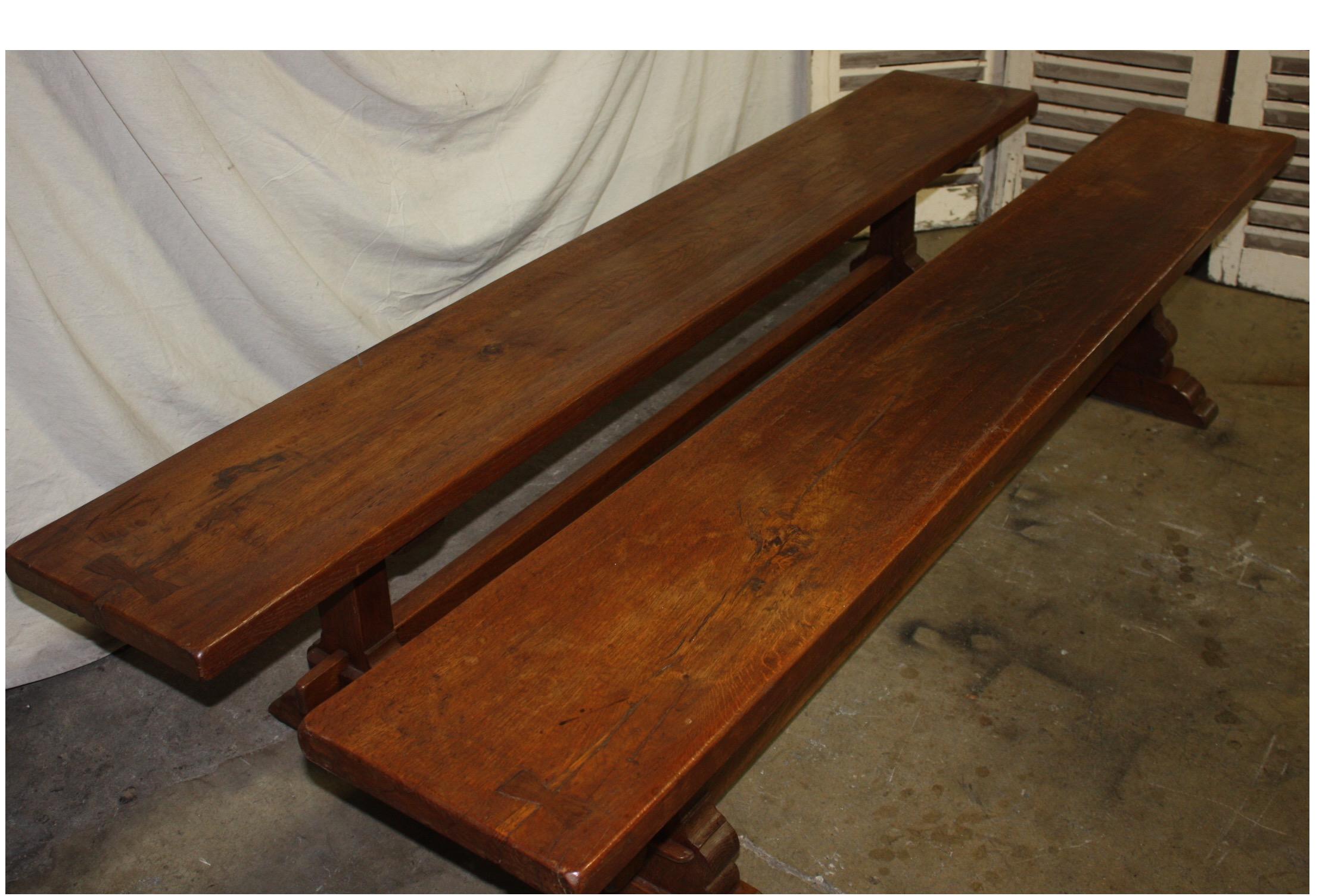 Pair of 19th Century French Benches 3