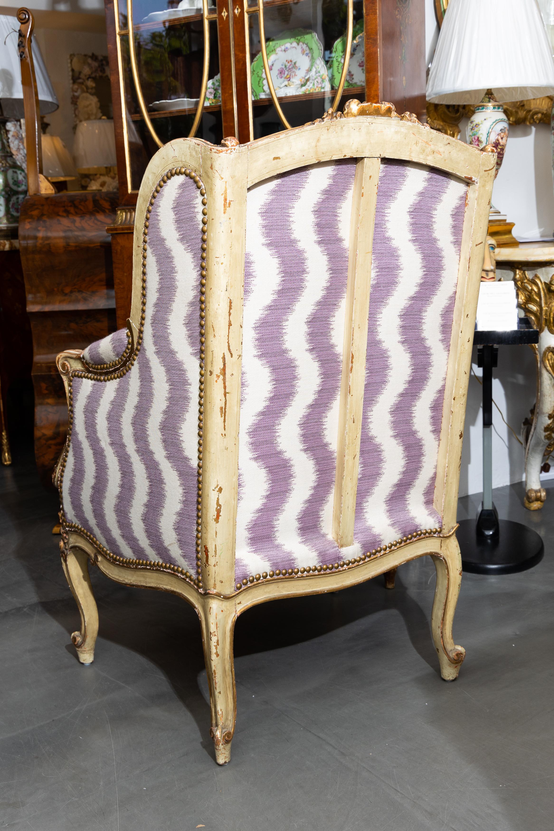Wood Pair of 19th Century French Bergere Chairs For Sale