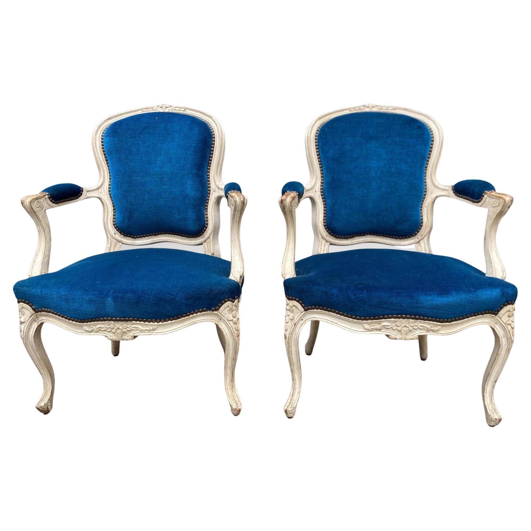 Pair of 19th Century French Bergères Armchairs