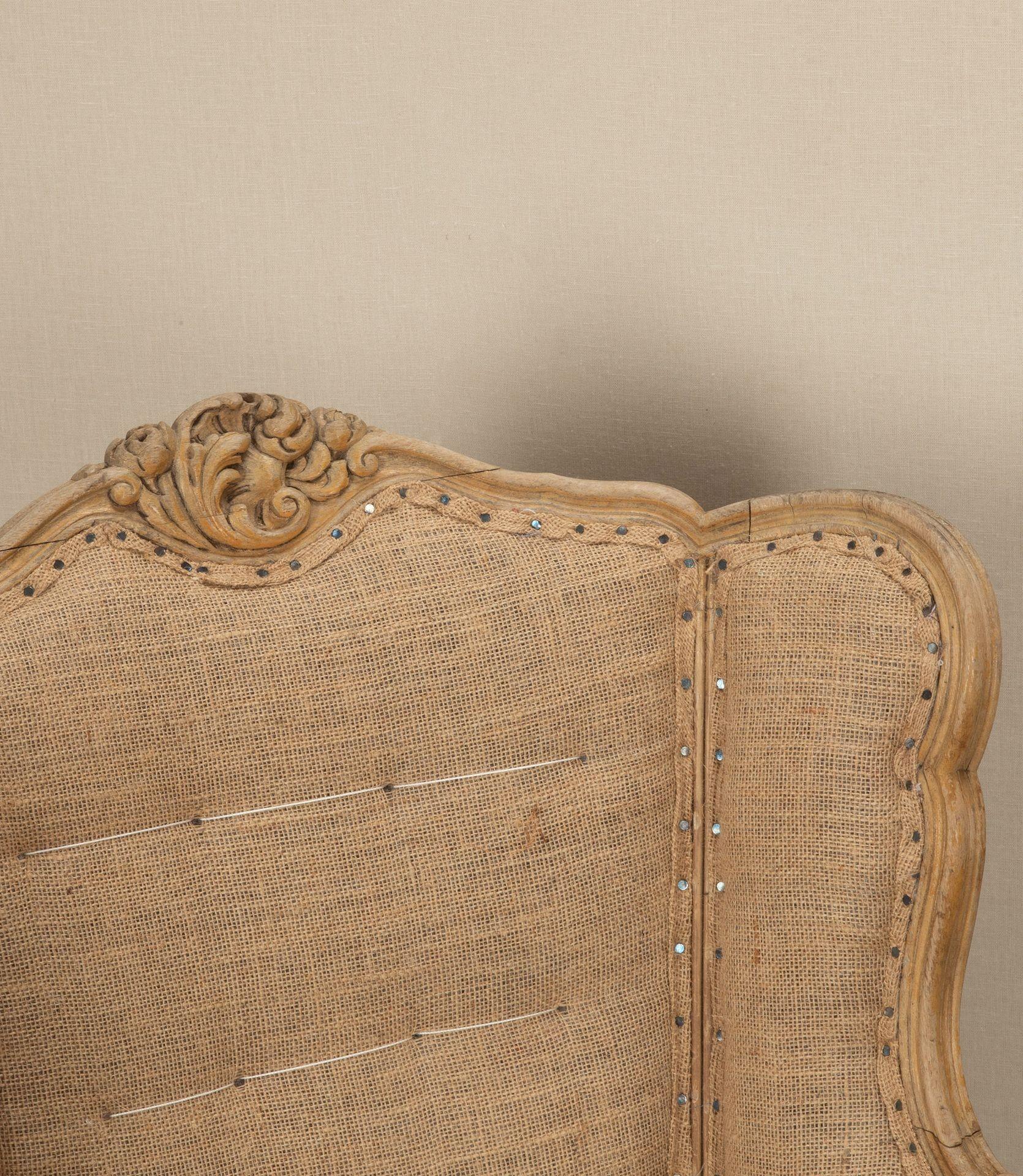 Upholstery Pair of 19th Century French 'Bergeres' Armchairs in the Deconstructed Style For Sale