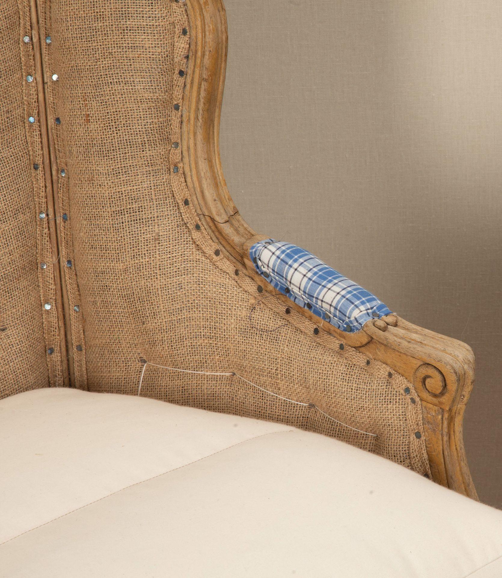 Pair of 19th Century French 'Bergeres' Armchairs in the Deconstructed Style For Sale 1