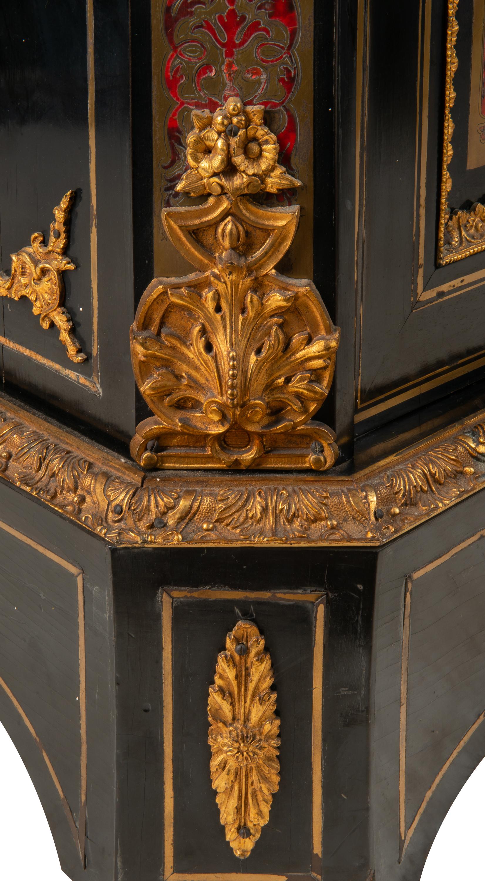 Pair of 19th Century French Boulle Inlaid Side Cabinets For Sale 5