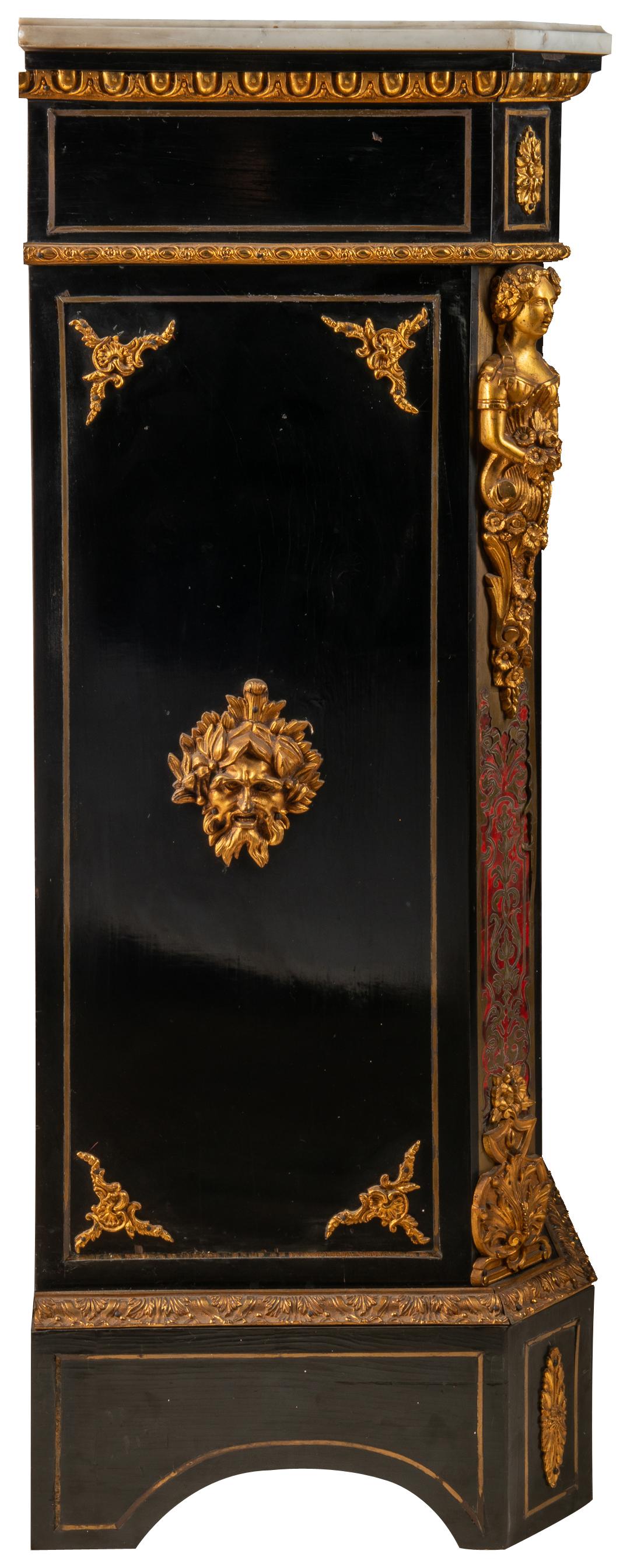 Pair of 19th Century French Boulle Inlaid Side Cabinets For Sale 6