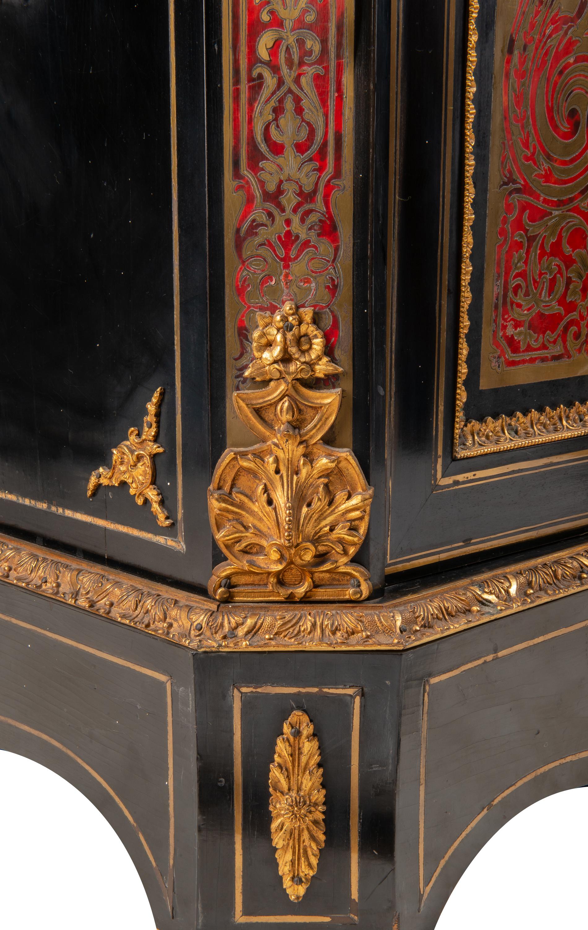 Pair of 19th Century French Boulle Inlaid Side Cabinets For Sale 10