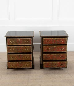 Pair of 19th Century French Boulle Tortoiseshell Commodes
